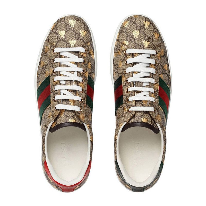 Gucci o1s1wg110525 Men's Ace GG Supreme Bees Sneakers Multicolor Size US 15 / EU 48 - 5 Thumbnail