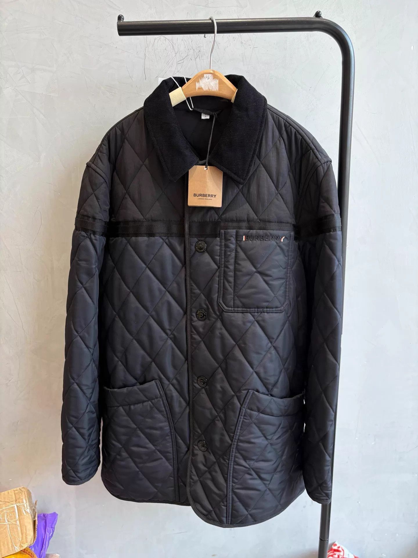 Burberry Blue Quilted Light Jacket Size L Size US L / EU 52-54 / 3 - 1 Thumbnail