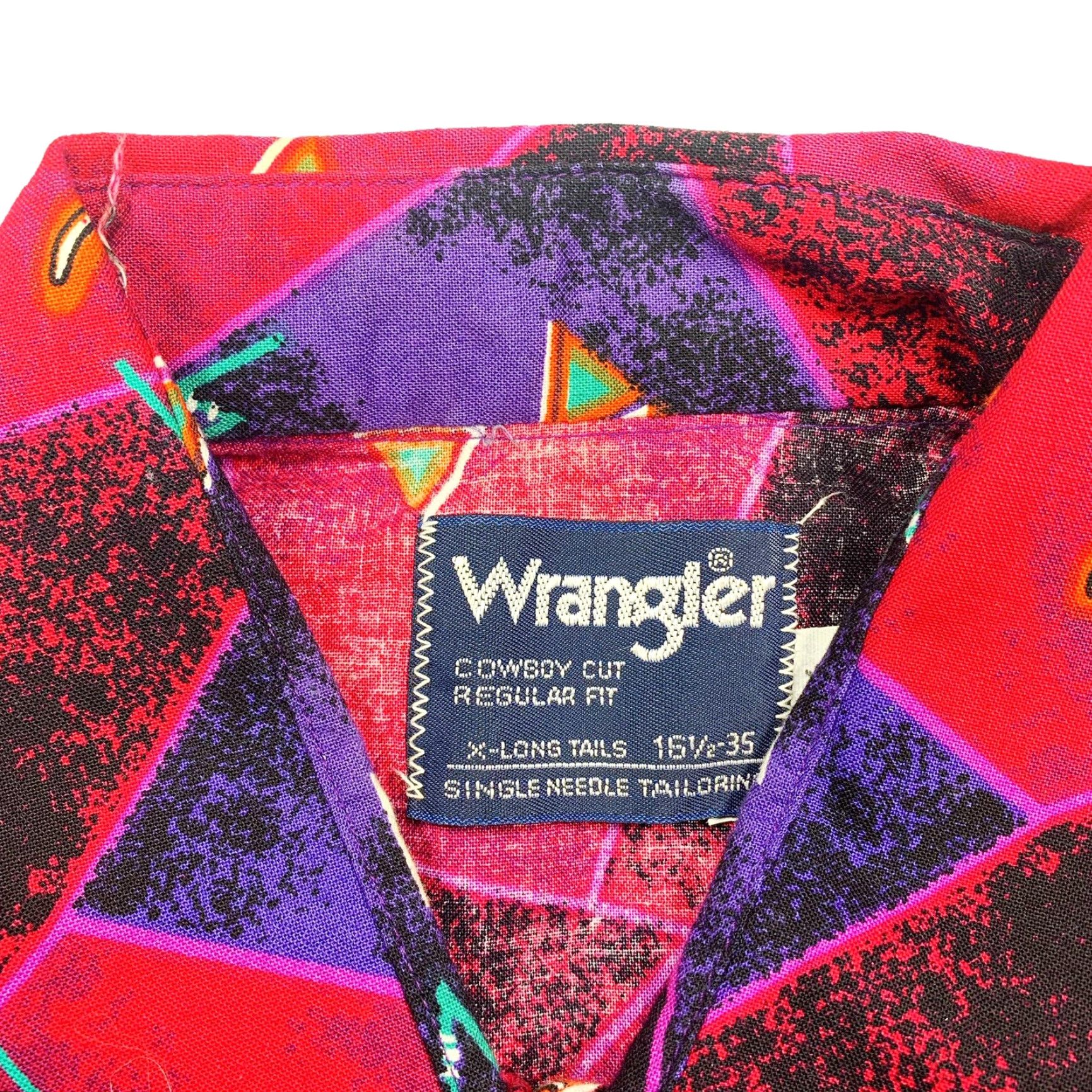 Wrangler VINTAGE Wrangler Western Aztec Button Up Long Sleeve Shirt Mens Large 16 1/2 Red Aztec Western Shirt Mens Large Size US L / EU 52-54 / 3 - 4 Thumbnail