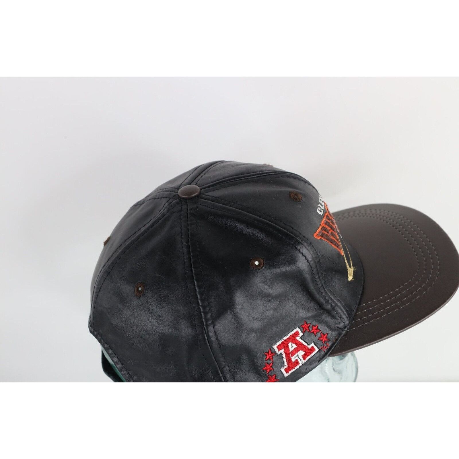 Vintage Vintage 90s Spell Out Cleveland Browns Football Leather Hat Size ONE SIZE - 6 Thumbnail