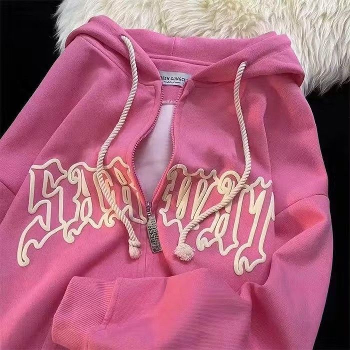 Japanese Brand Gothic Streetwear, letter Harajuku Y2k Women Hoodies Size US M / EU 48-50 / 2 - 1 Thumbnail