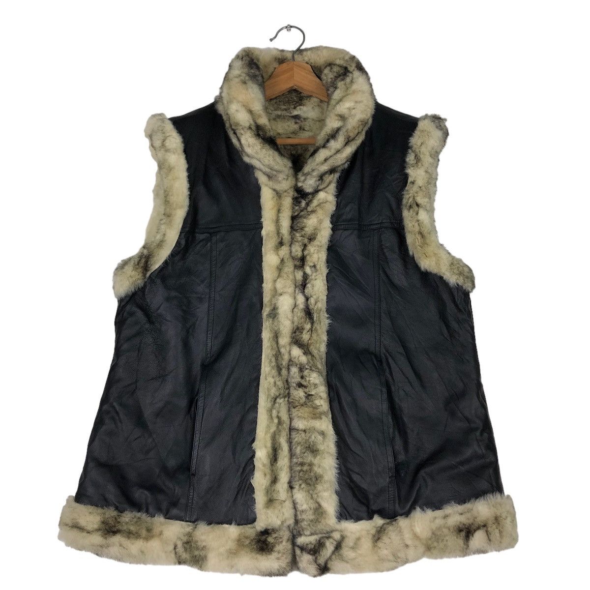Japanese Brand 🔥Issey Miyake Design Vest Tank Top Mink Fur Lining Size US M / EU 48-50 / 2 - 1 Thumbnail