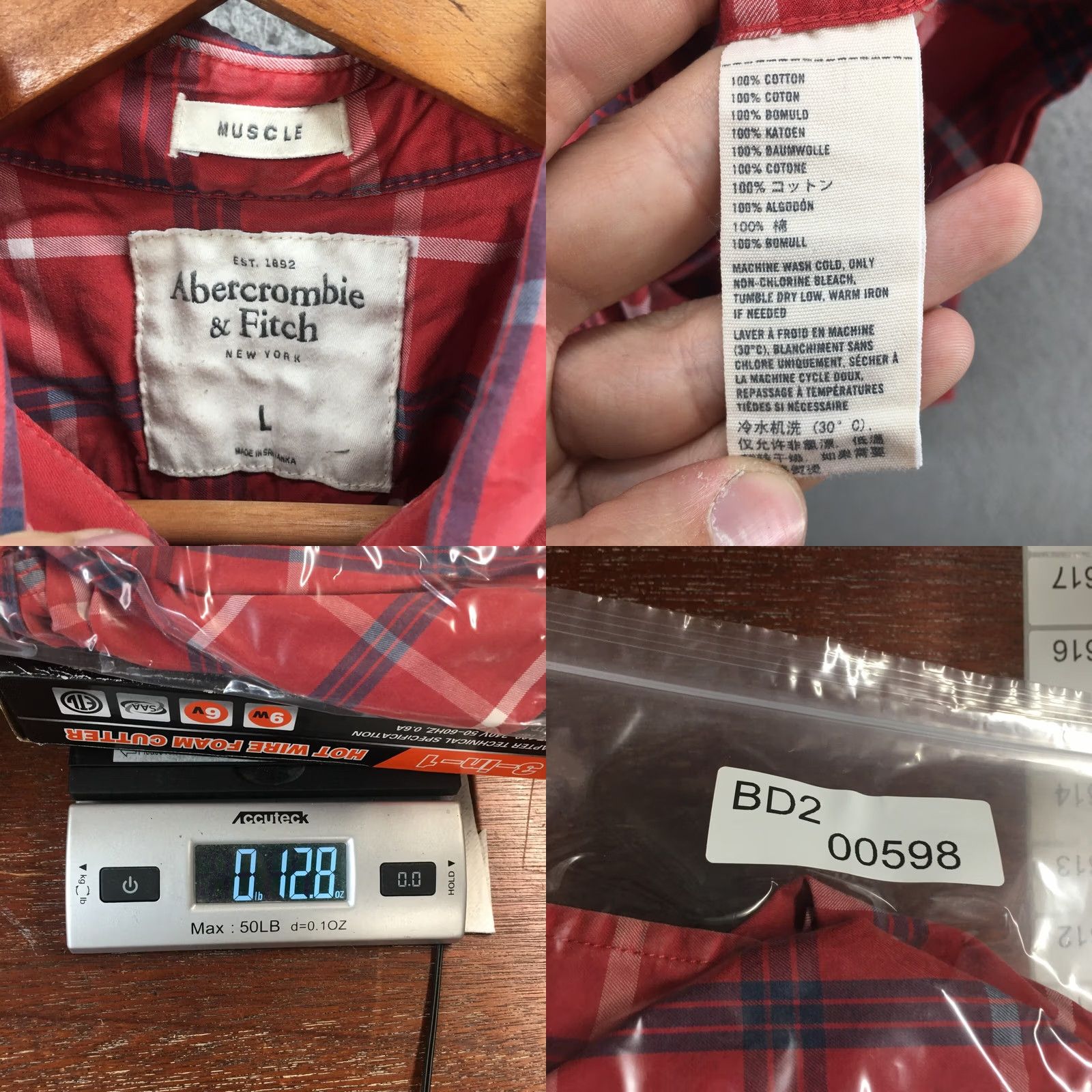 Abercrombie & Fitch Abercrombie & Fitch Button Down Shirt Mens L Multicolor Cotton Plaid Long Sleeve Size US L / EU 52-54 / 3 - 10 Thumbnail