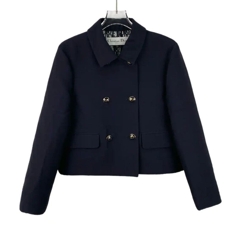 Dior Dior Deep Blue Silk Women's Jacket 0089 Size S / US 4 / IT 40 - 1 Thumbnail