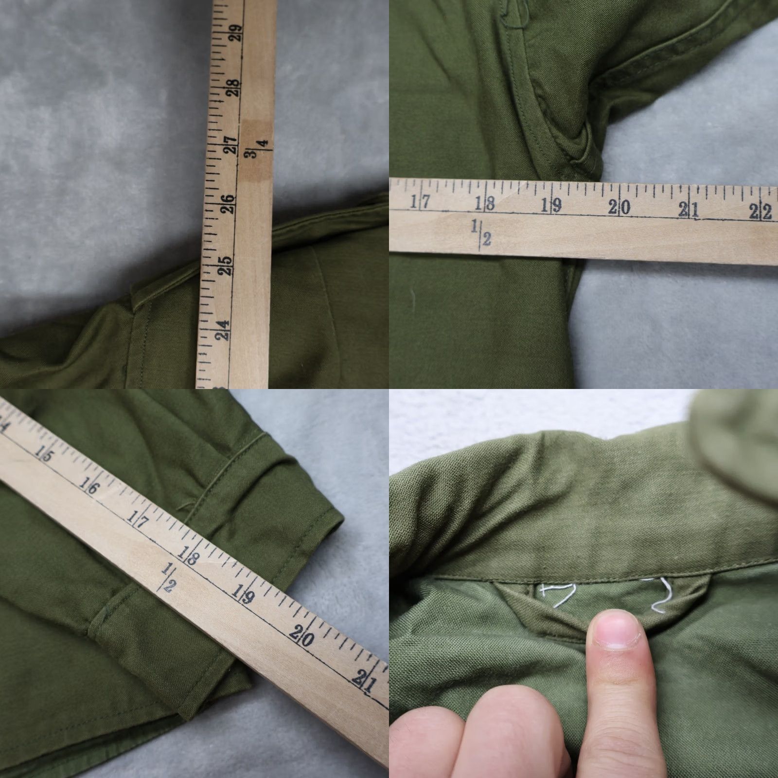 Vintage Military Jacket Canvas Green Mens Small Utility Rugged Work Size US S / EU 44-46 / 1 - 8 Thumbnail