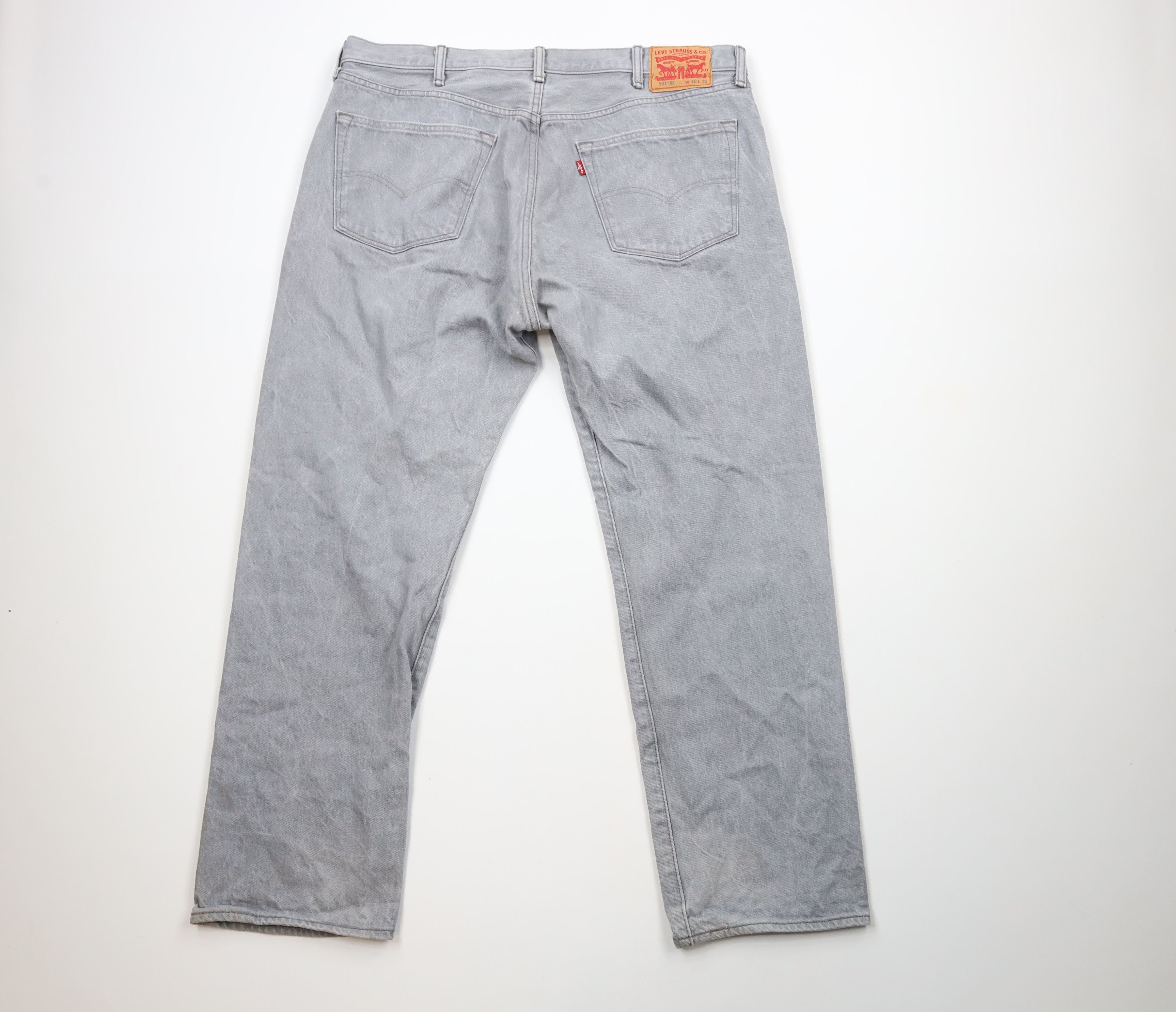 Levi's × Vintage Y2K Levis 501xx Original Fit Button Fly Denim Jeans Gray Size US 40 / EU 56 - 9 Thumbnail