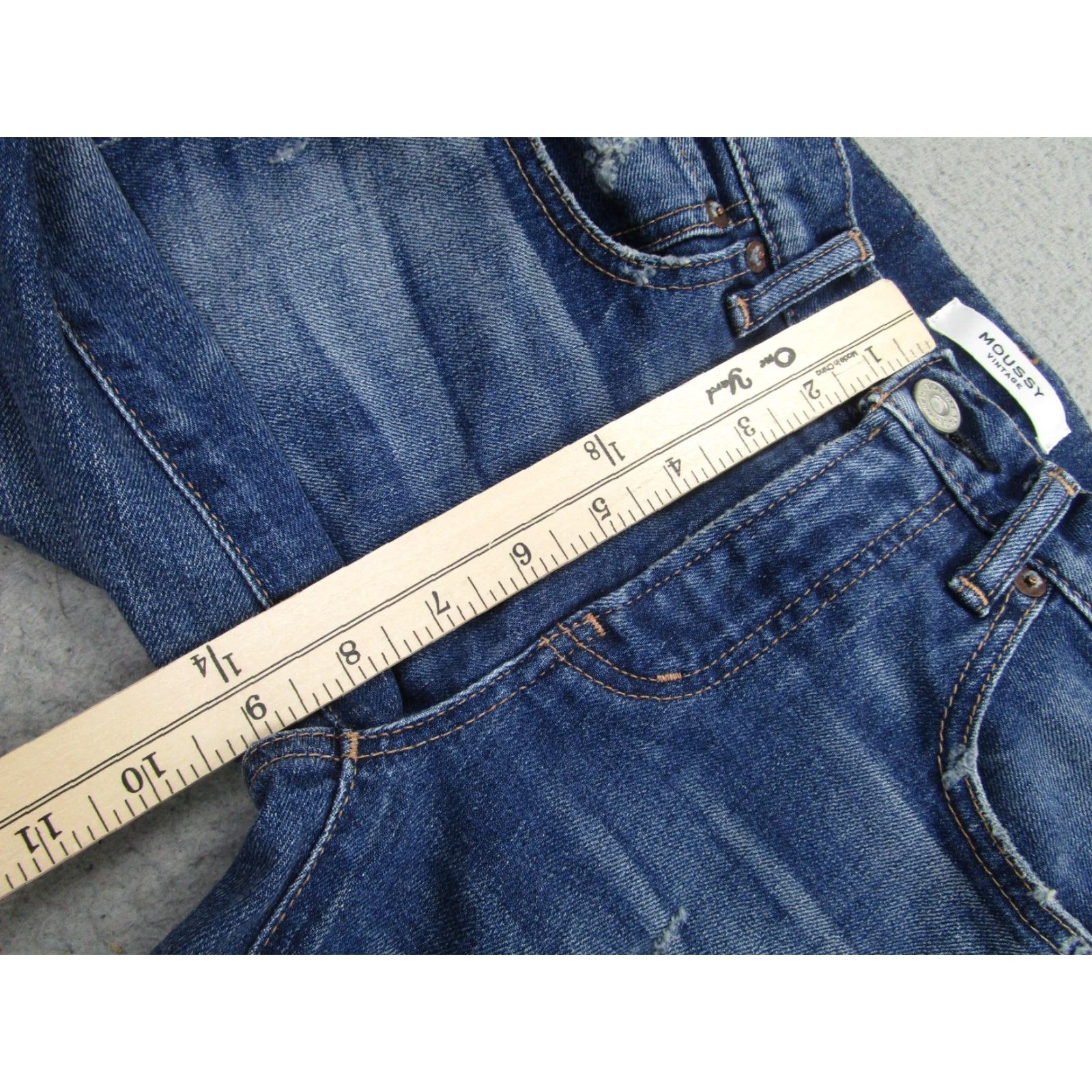 MOUSSY Moussy Vintage Jeans Womens 24 Blue Skinny Distressed Denim Made In Japan Size 42" / US 20 - 7 Thumbnail