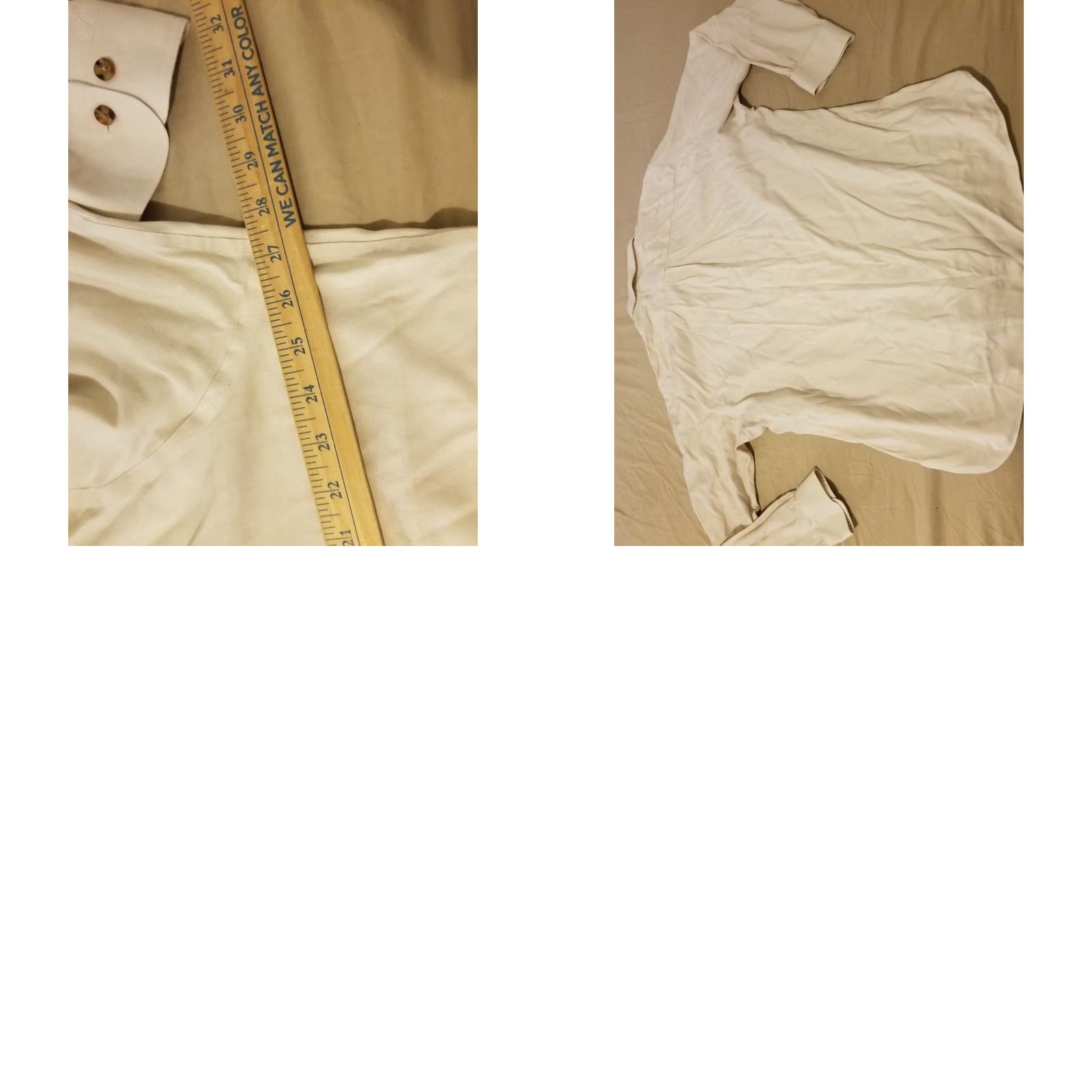 Brooks Brothers VINTAGE? Brooks Brothers Dress Shirt 2XL Beige Cotton Mens Slim Button Shirt Size 48R - 8 Thumbnail