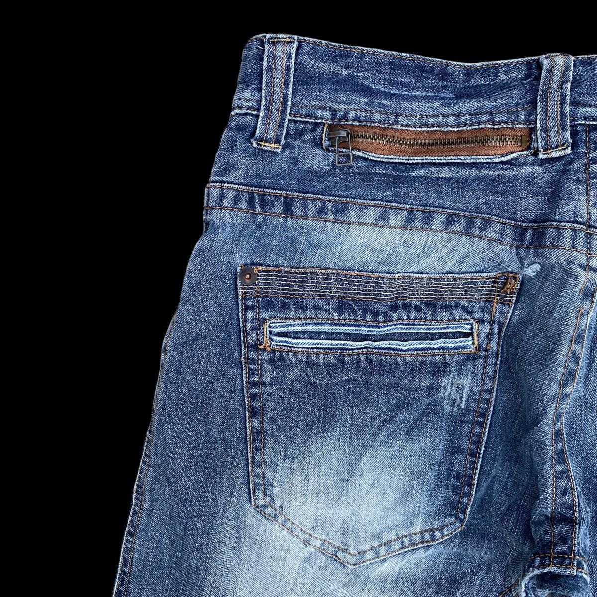 Japanese Brand Multi Pocket Made In Heaven Bondage Faded Blue Denim Jeans Size US 36 / EU 52 - 14 Thumbnail