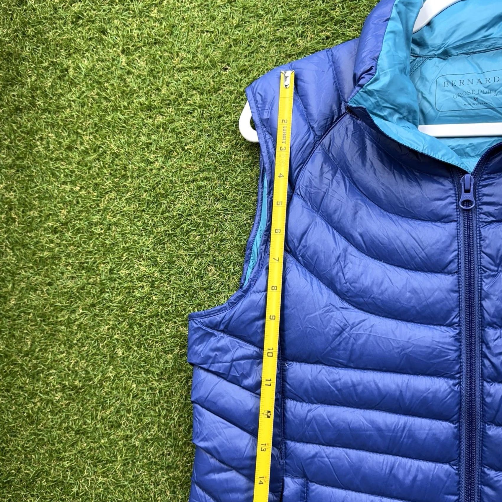 Vintage Bernardo Down Puffer Vest Womens Medium Blue Lightweight Packable Quilted Vest Size M / US 6-8 / IT 42-44 - 4 Thumbnail