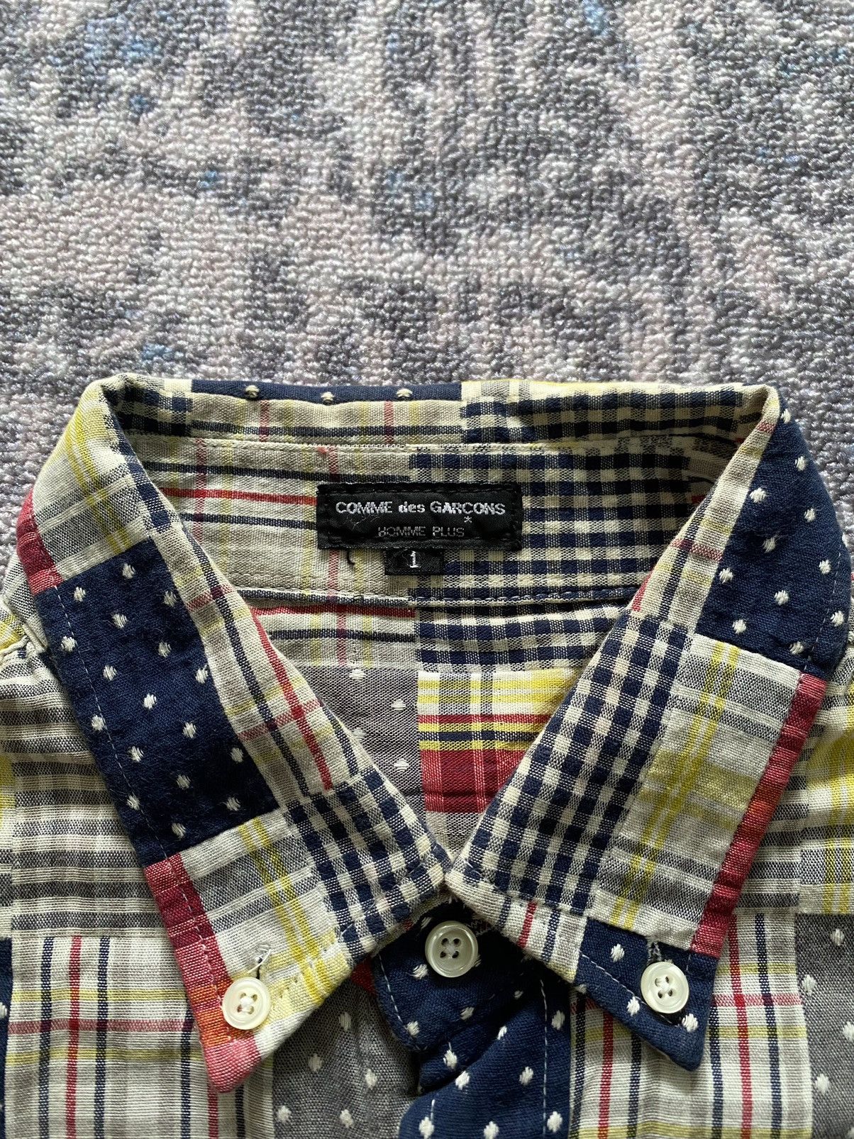 Comme des Garcons Vintage Comme des Garcons button homme plus patchwork shirt Size US M / EU 48-50 / 2 - 5 Thumbnail