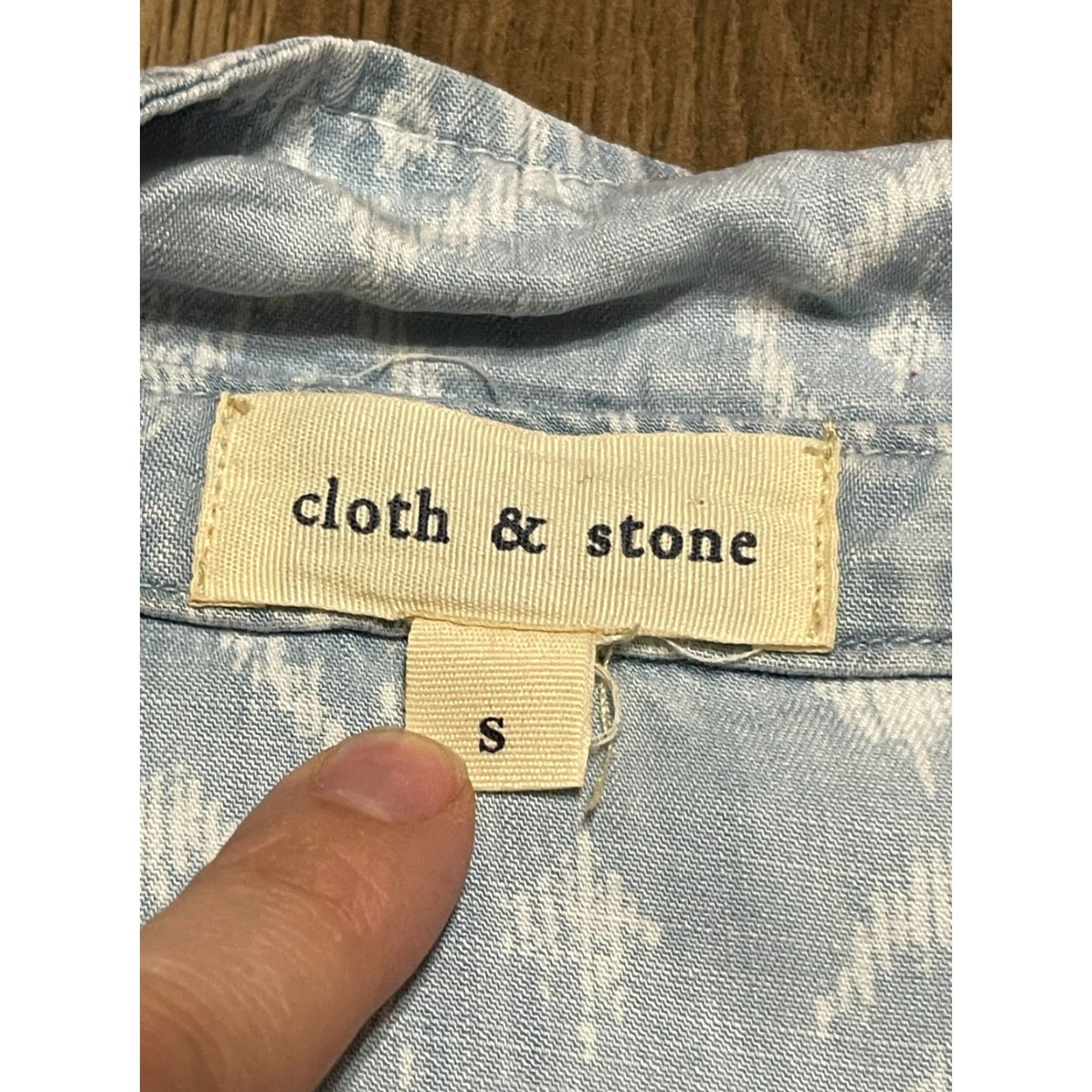 CLOT Cloth & Stone Dress Womens Small Blue White Button Up Long Sleeve Tie Waist Shirt Dress Women Small Casual 90s? Size S / US 4 / IT 40 - 7 Thumbnail