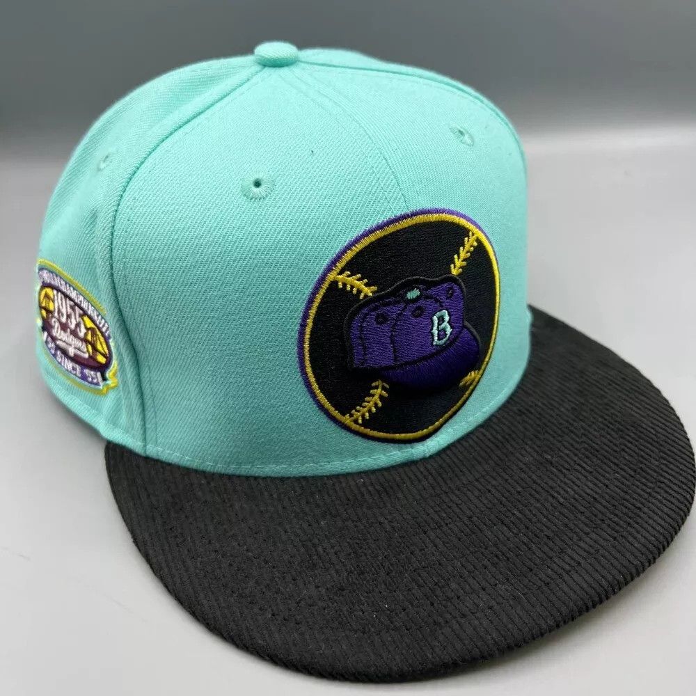 New Era Brooklyn Dodgers Hat Men 7 1/4 59Fifty New Era Fitted Cap Size ONE SIZE - 1 Thumbnail