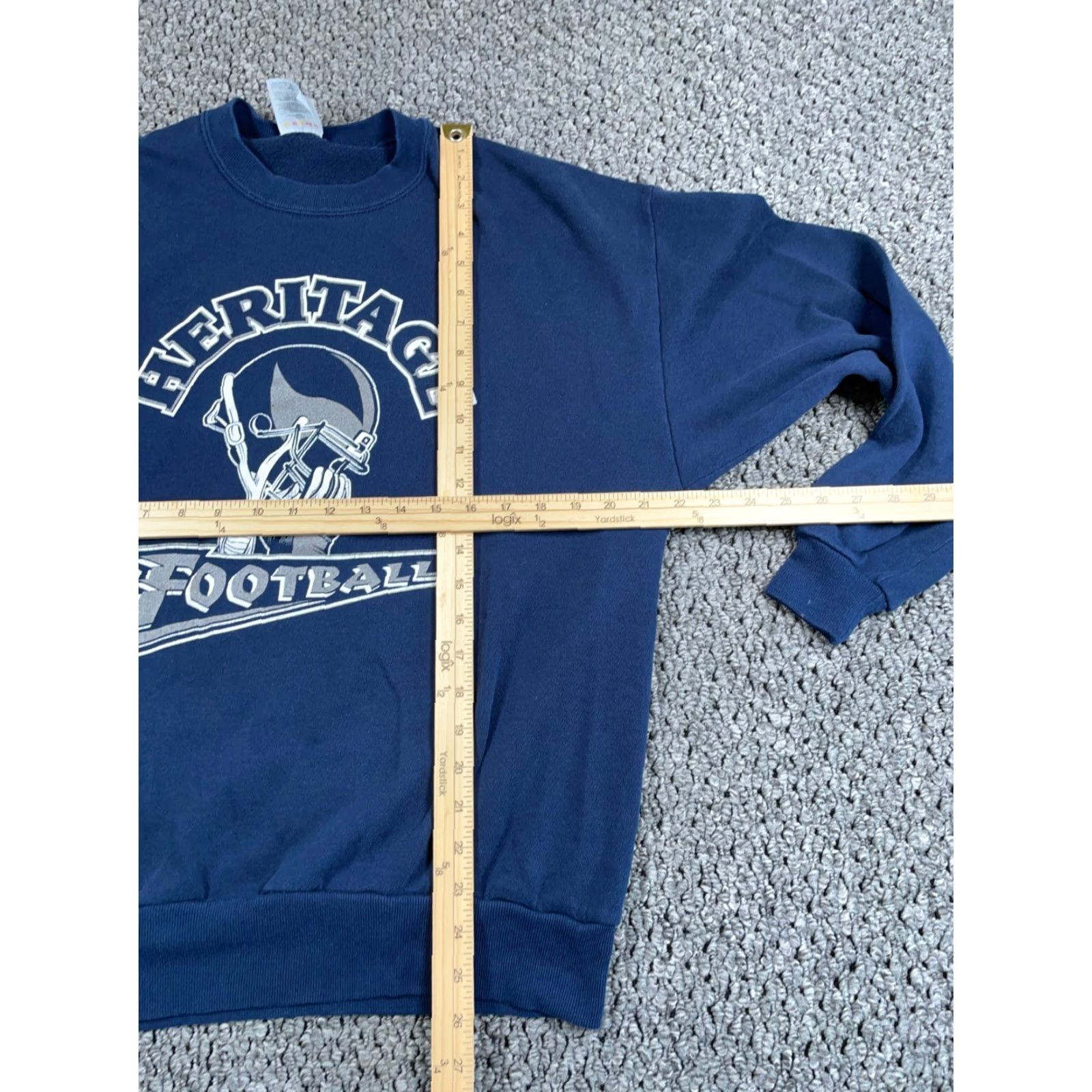 Jerzees VINTAGE Jerzees Michigan Heritage High School Football Sweatshirt Adult XL Blue Graphic Print Heavyweight 90s Mens Sweatshirt Size US XL / EU 56 / 4 - 5 Thumbnail