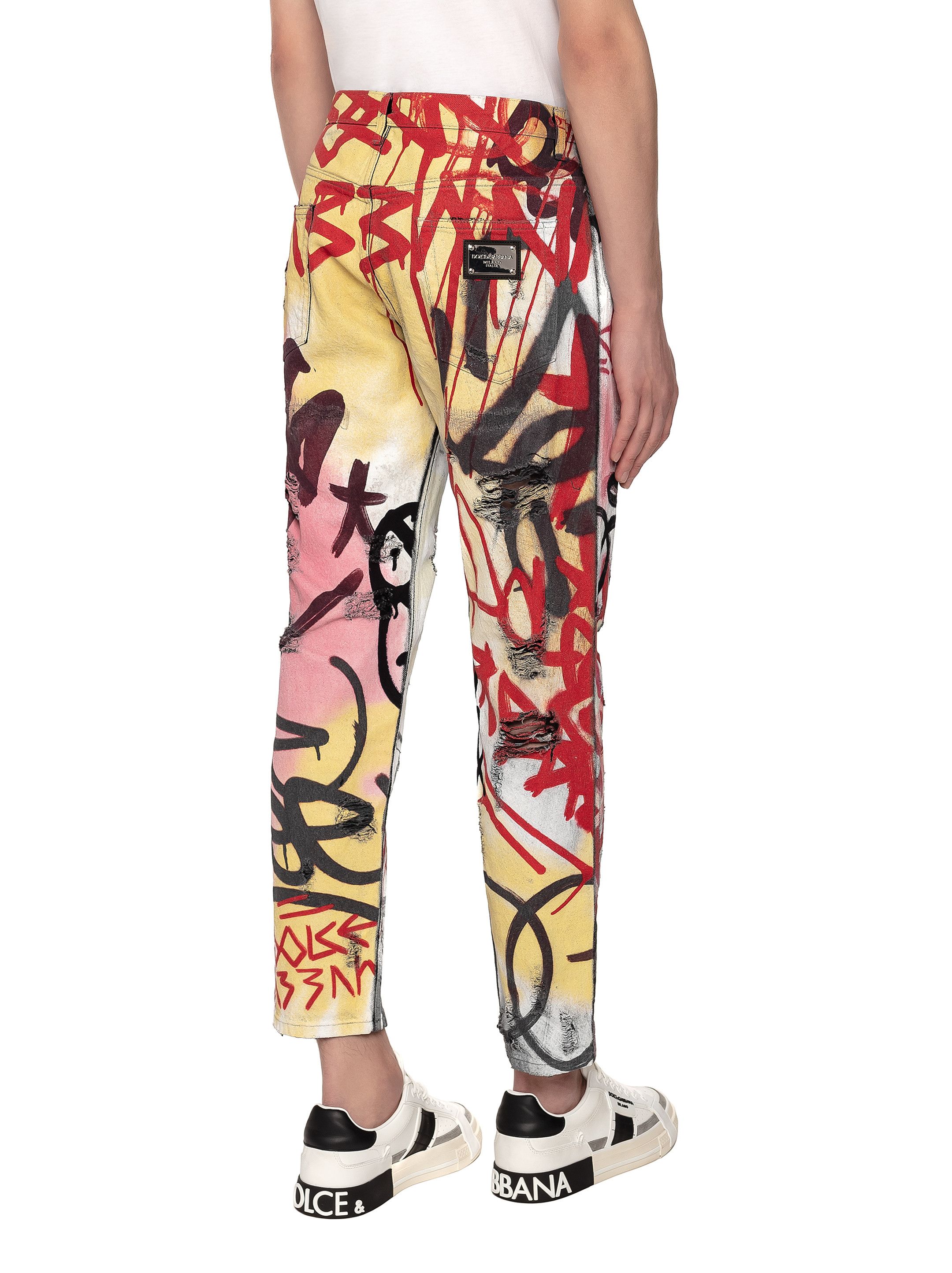 Dolce & Gabbana o1y0125 Logo Jeans in Multicolor Size US 34 / EU 50 - 3 Thumbnail