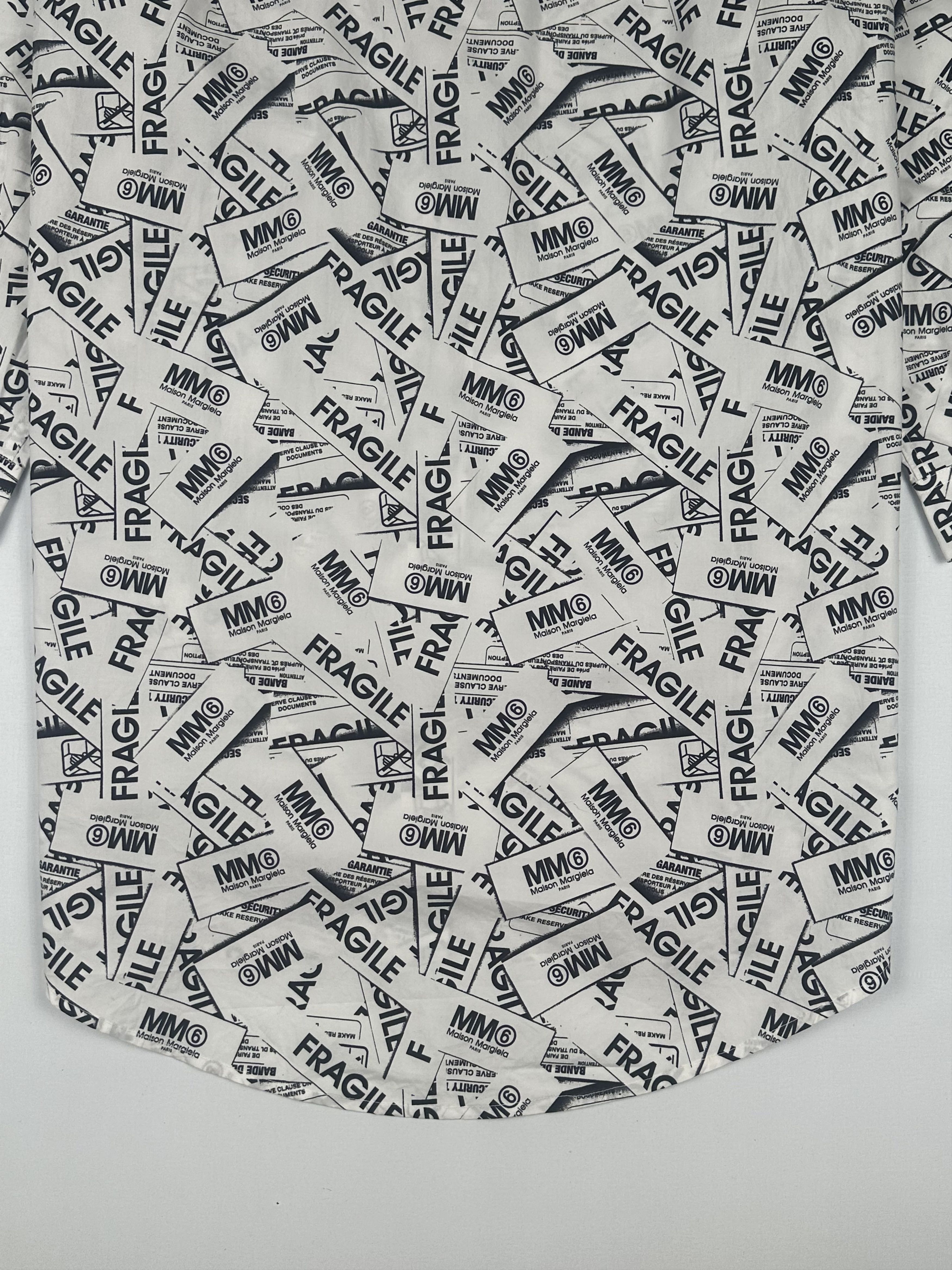 Maison Margiela MM6 Fragile Label Print Shirt Size US L / EU 52-54 / 3 - 10 Thumbnail