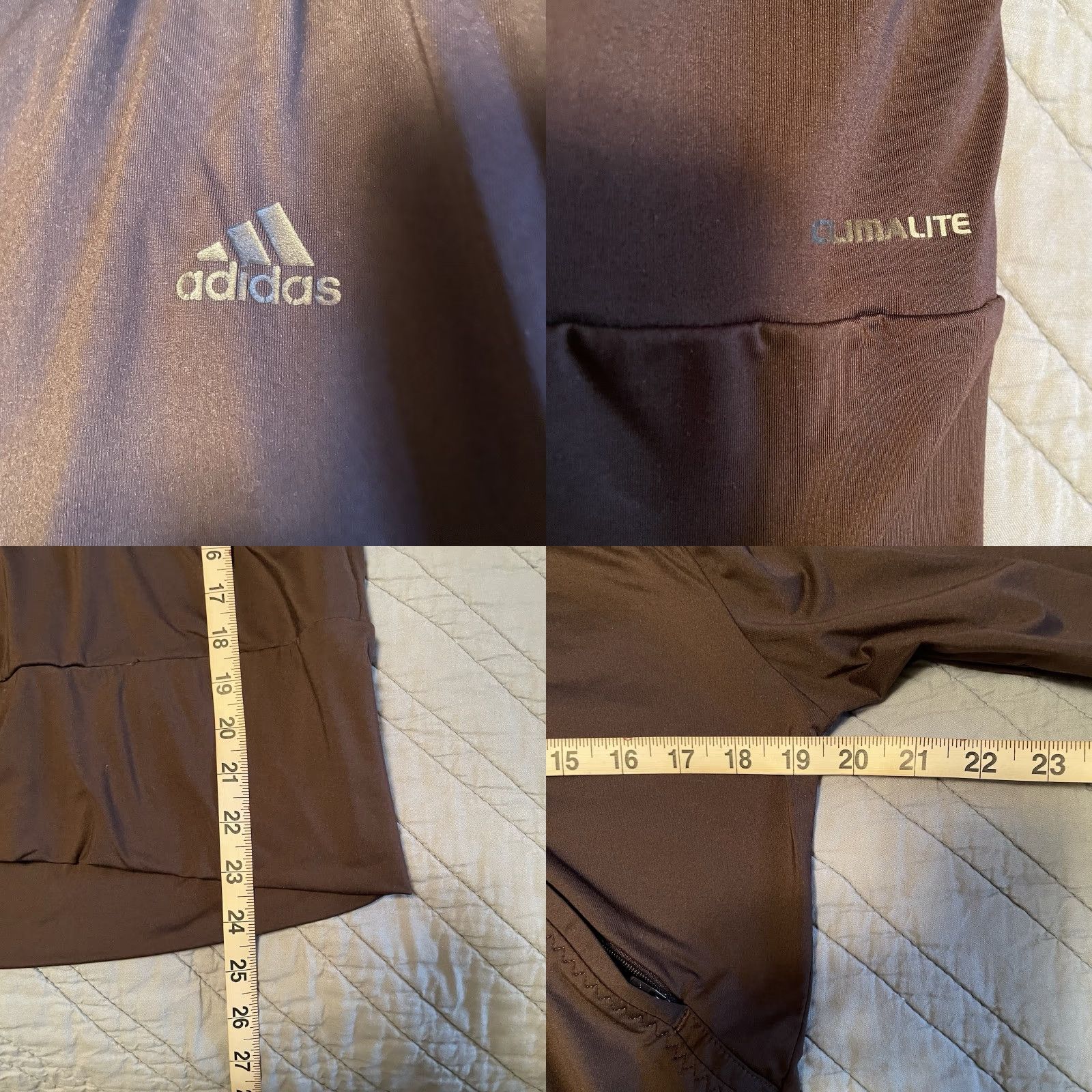 Adidas Adidas Clima365 Women's Track Jacket L Brown Solid Pockets Lightweight Zip Running Gym Training Reg. Womens Size L / US 10 / IT 46 - 8 Thumbnail
