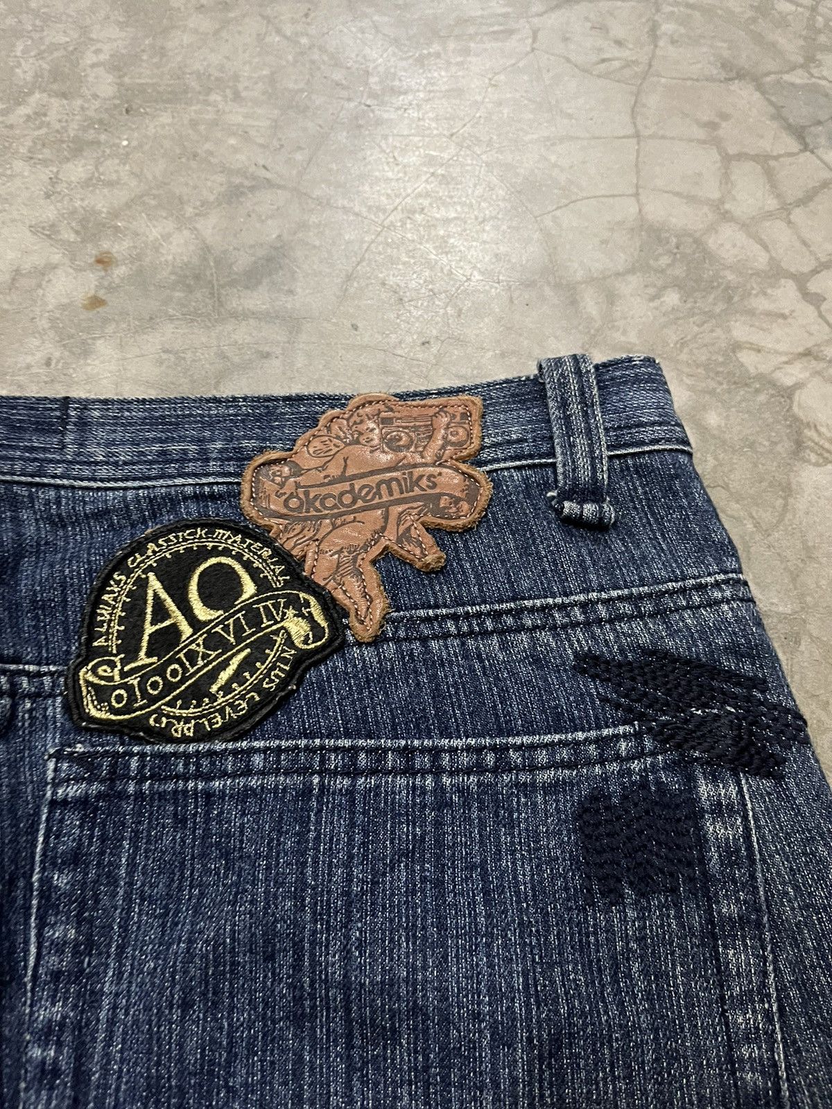 Akademiks akdemiks baggy patchwork shashiko boro denim Size US 34 / EU 50 - 15 Thumbnail