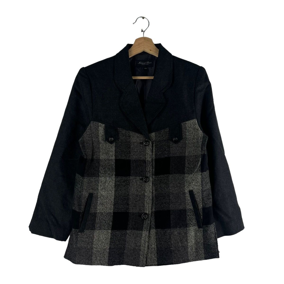 Japanese Brand 🔥Vtg Tartan Design Jacket Natural Basic Issey Miyake Size US S / EU 44-46 / 1 - 1 Thumbnail