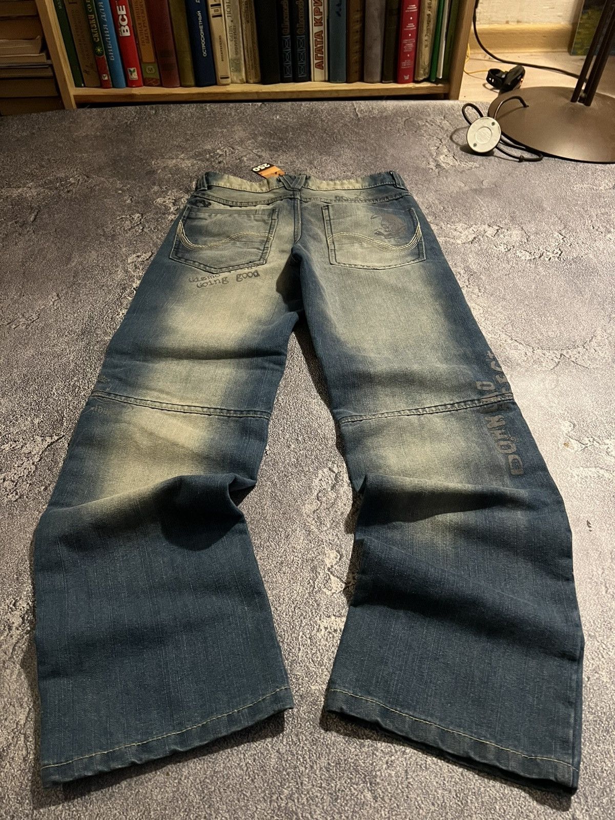 Japanese Brand Flared Destroyed Darkwear Jeans / Japanese Grunge Archive 90 Size US 30 / EU 46 - 1 Thumbnail