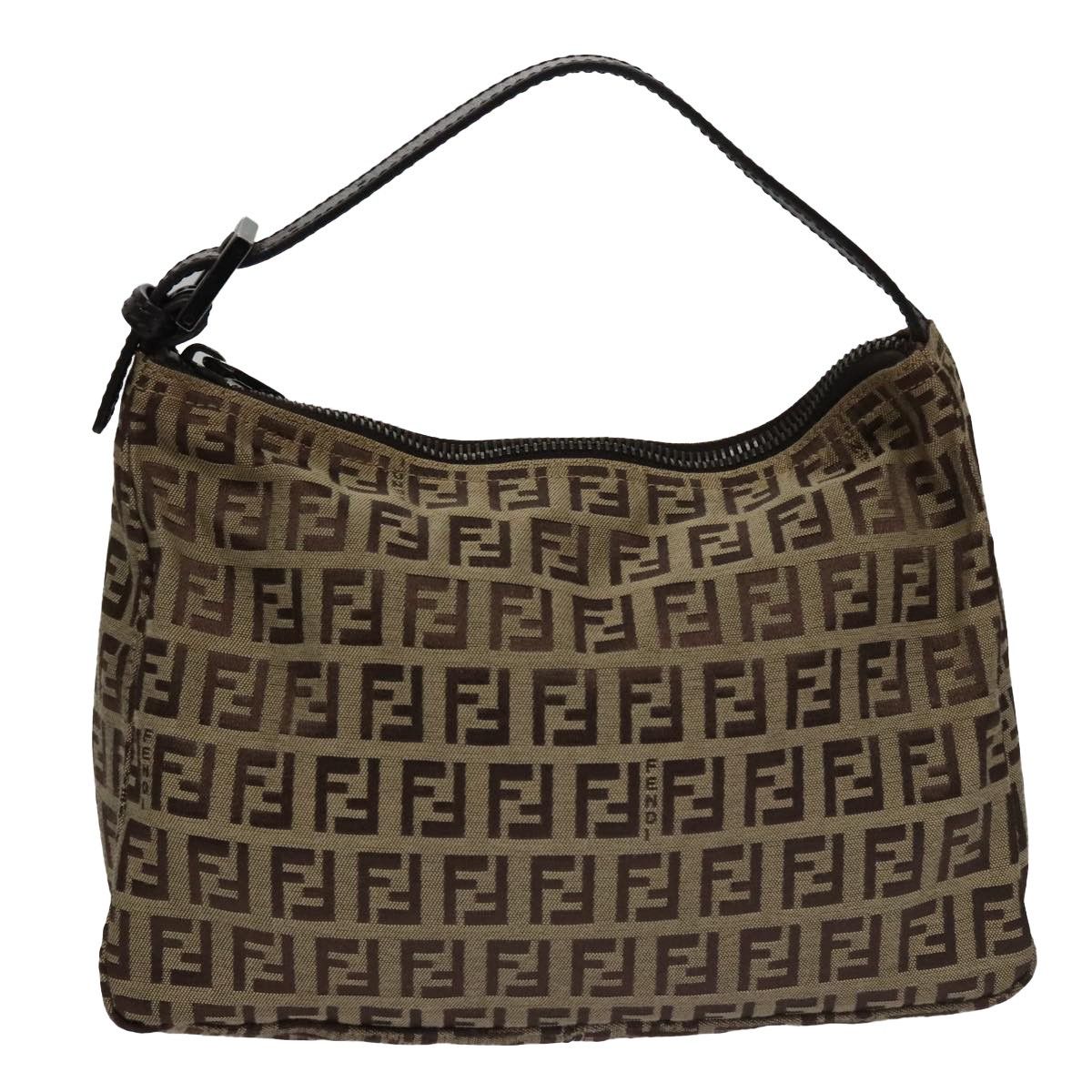 Fendi Zucchino Beige Canvas Handbag (Pre-Owned) Size ONE SIZE - 1 Thumbnail