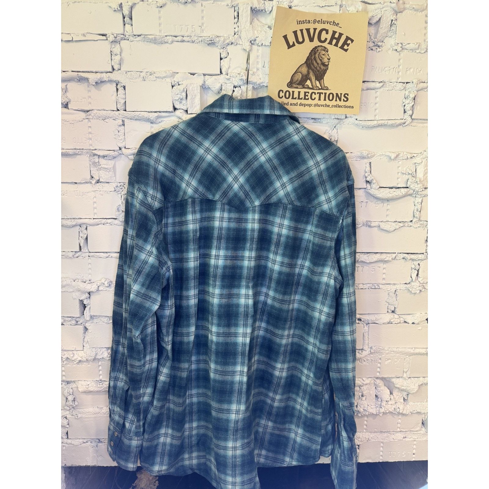 Wrangler Wrangler Wrancher Shirt Mens XL Blue Plaid Flannel Western Size US XL / EU 56 / 4 - 2 Thumbnail