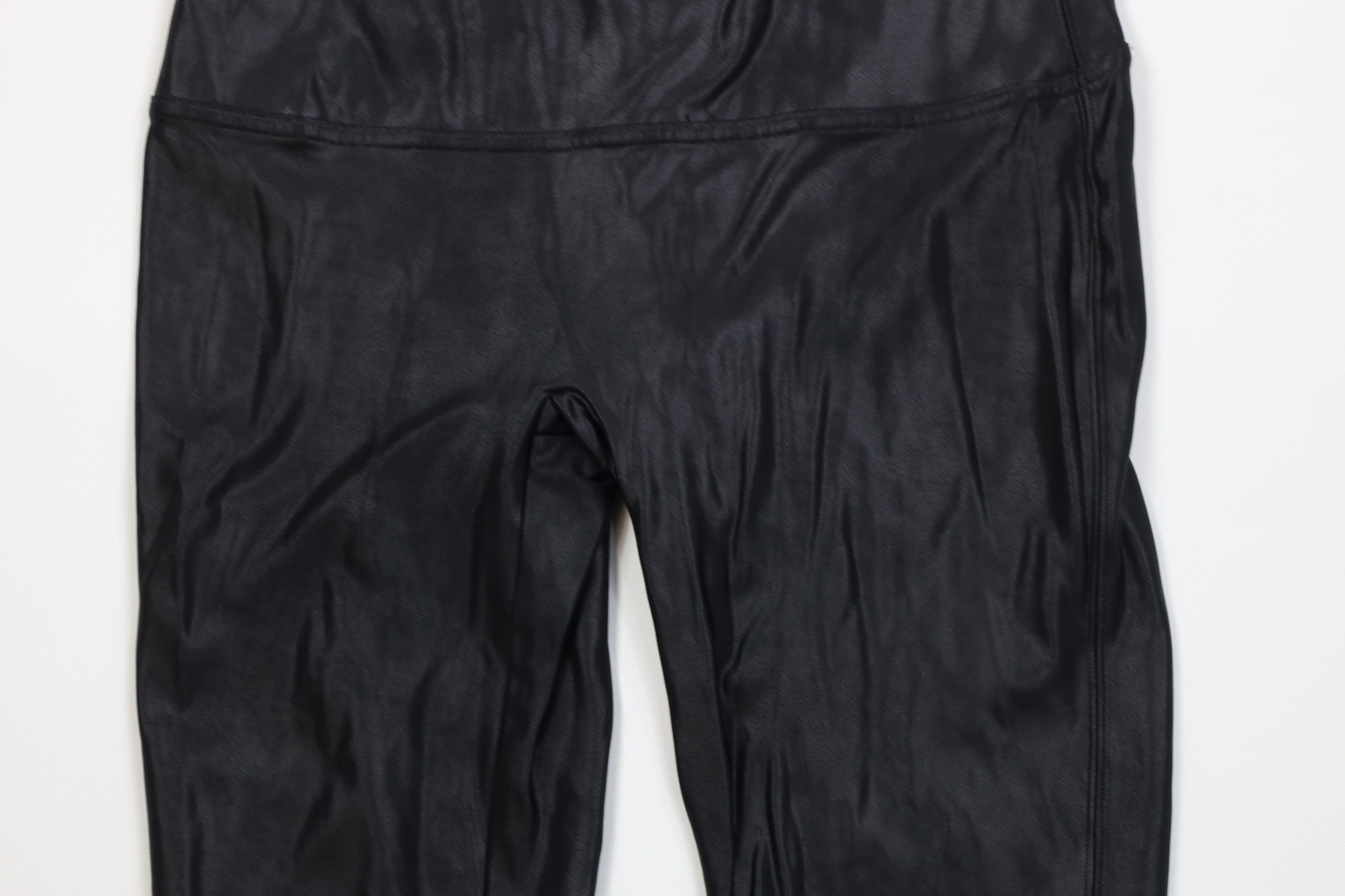 Spanx Spanx Faux Leather Spandex Leggings Pants Black Shapewear Size 29" - 3 Thumbnail