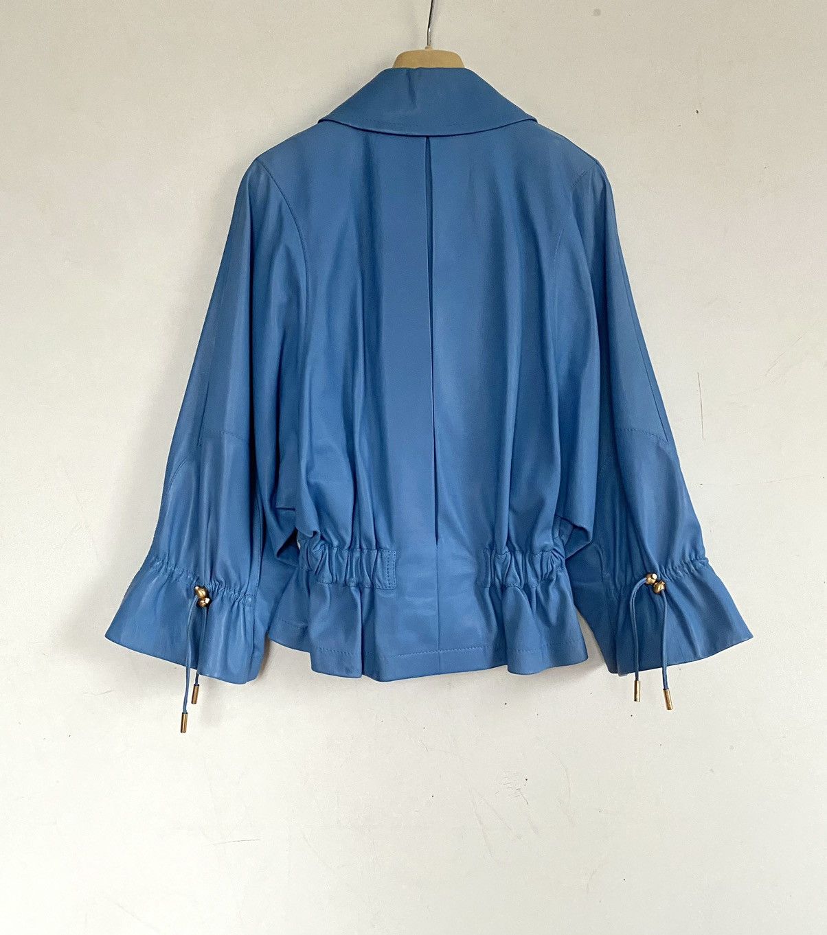 Dior 🔥Rare John Galliano 2000s Lambskin Blue Leather Jacket Size S / US 4 / IT 40 - 4 Thumbnail