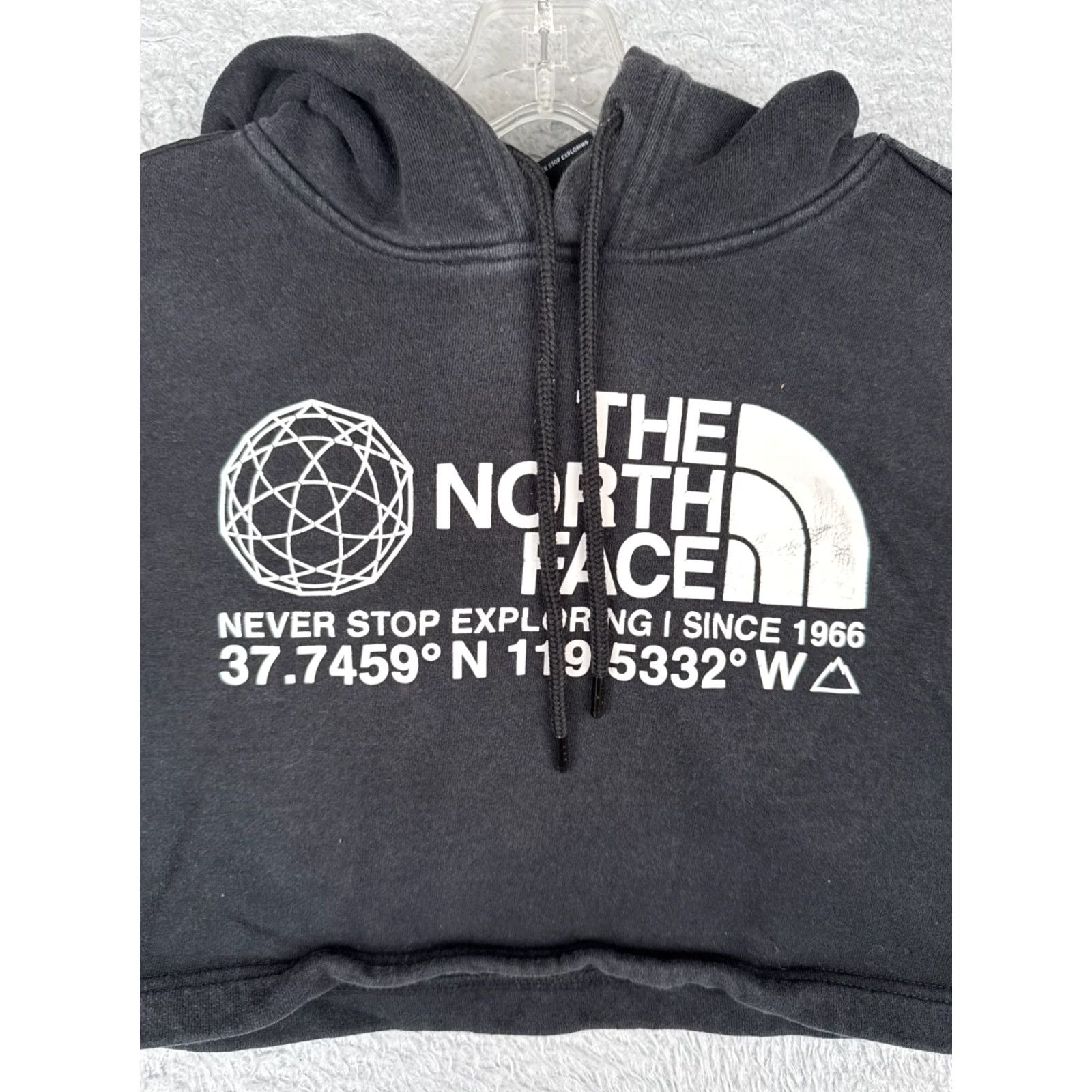 The North Face The North Face Hoodie Womens Small Black Crop Pullover Cotton Blend READ Size S / US 4 / IT 40 - 6 Thumbnail