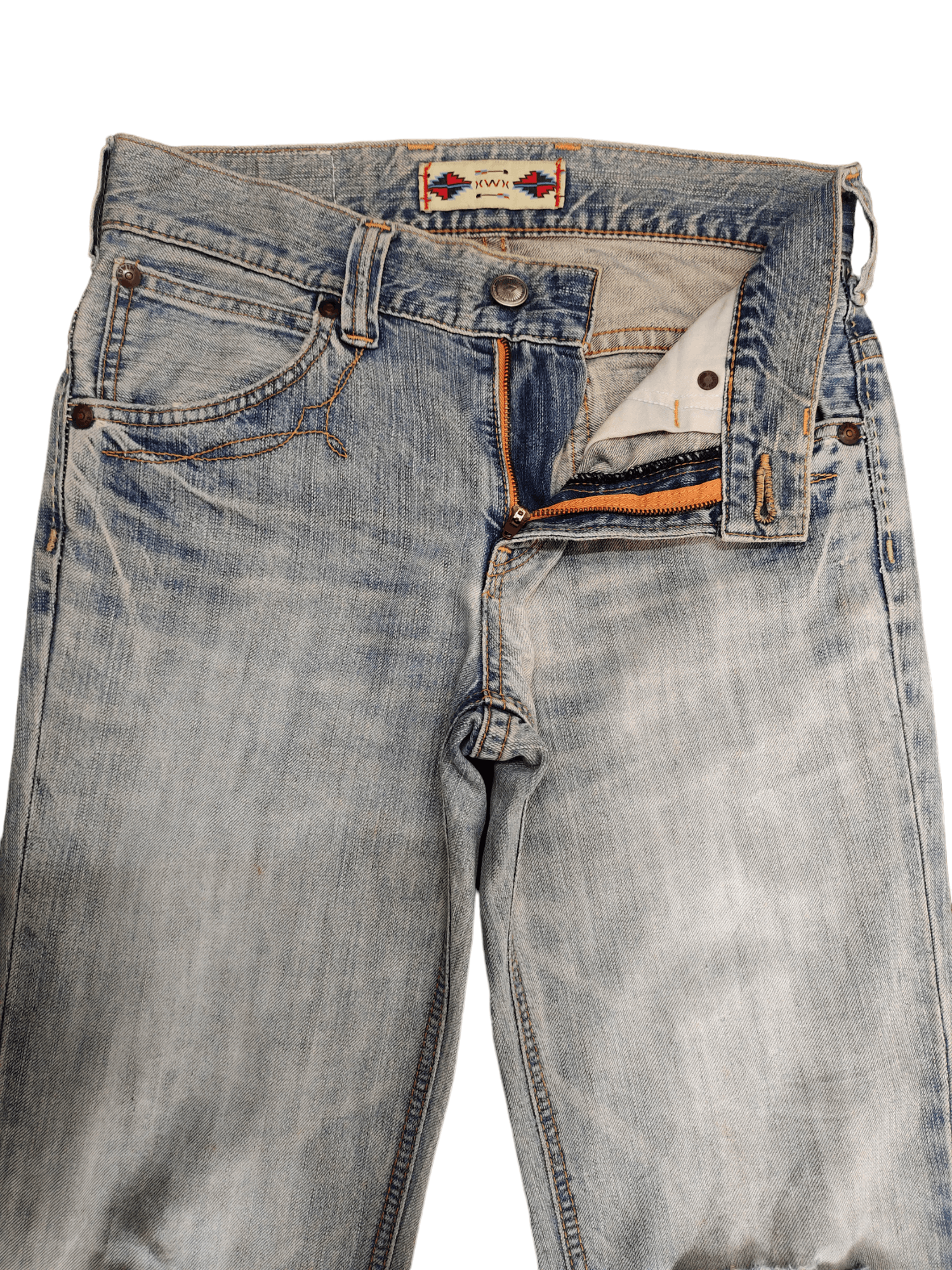 Edwin Flare Jeans Edwin XV Distress Faded Boot Cut Y2k Mudmax Size US 29 - 19 Thumbnail
