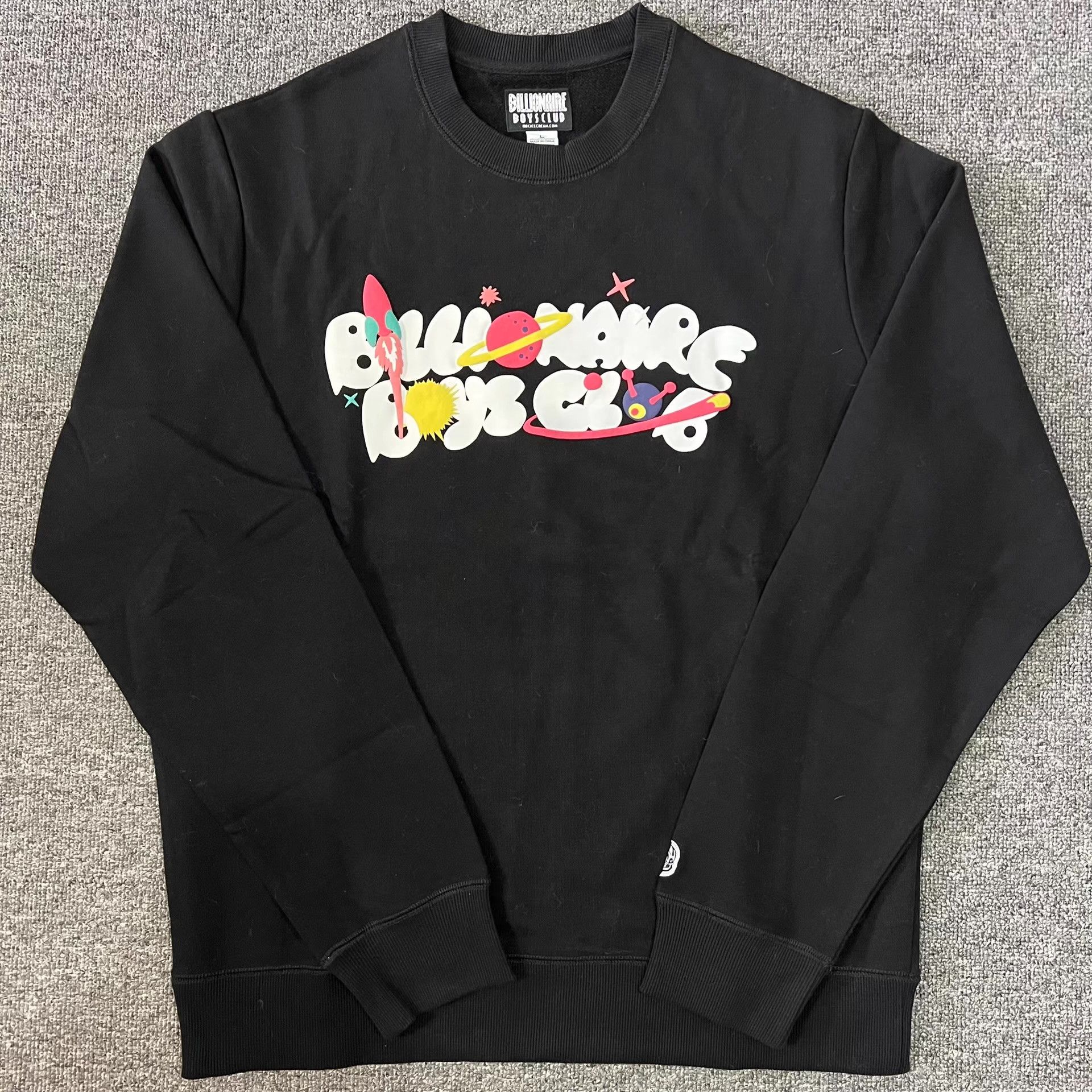 Billionaire Boys Club BBC Sky Space Planet Foam Print Crew Neck Sweatshirt Q7 Size US L / EU 52-54 / 3 - 1 Thumbnail