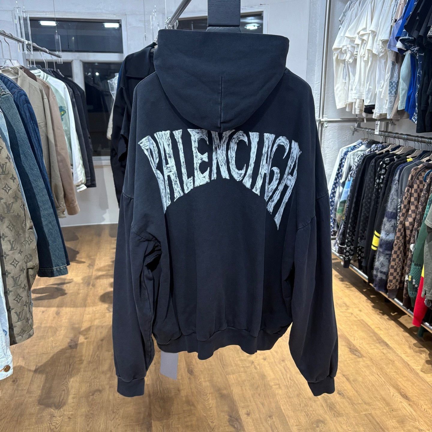 Balenciaga Balenciaga Size2 Island Coconut Pattern Printed Hoodie with Size M / US 6-8 / IT 42-44 - 2 Thumbnail