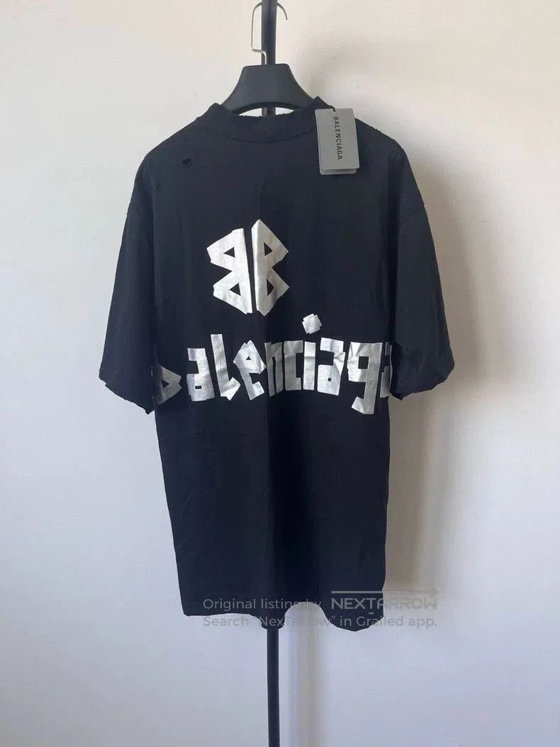 Balenciaga Balenciaga Tape Logo Short Sleeve T-Shirt. Size US S / EU 44-46 / 1 - 2 Thumbnail