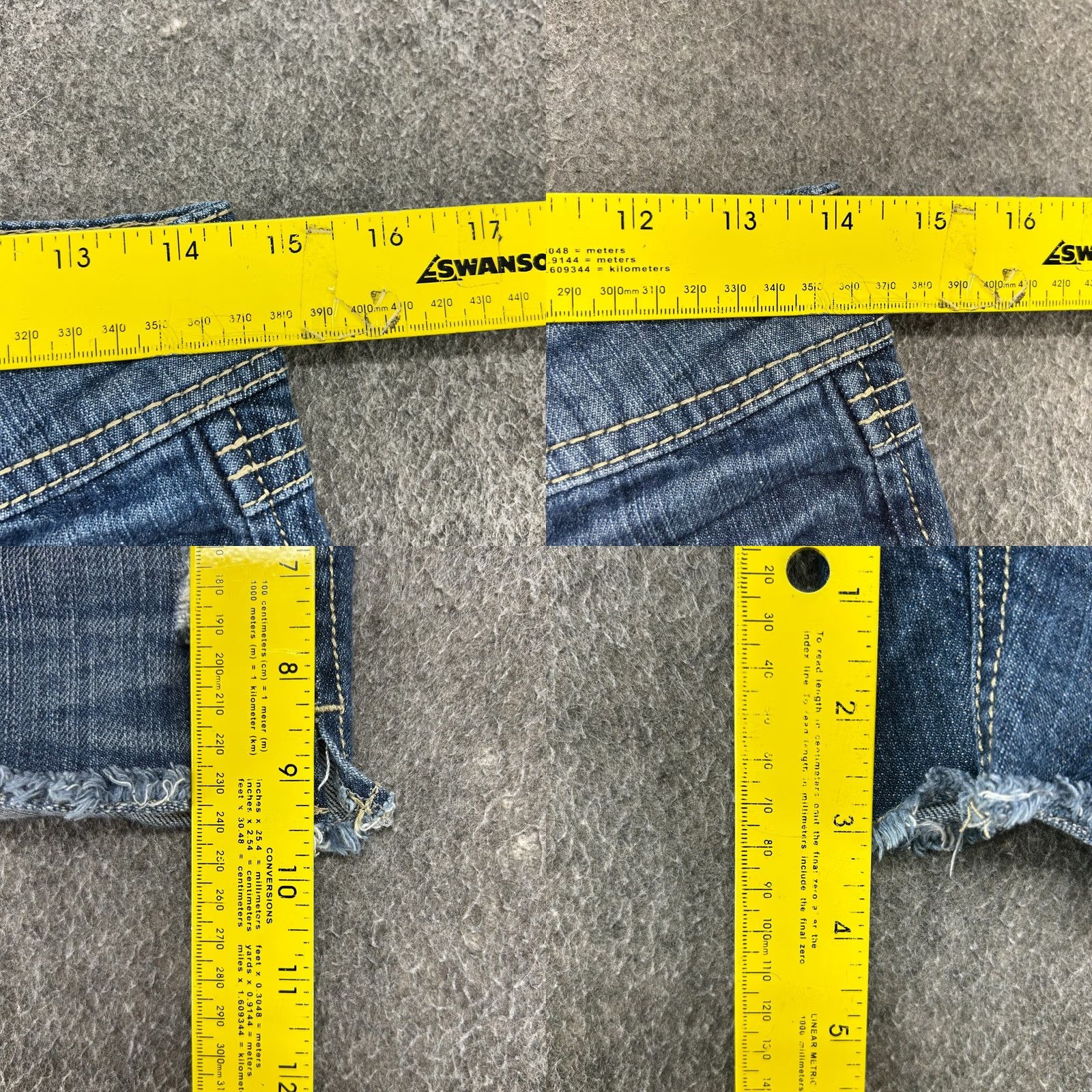 Vintage VINTAGE Jolt Shorts Juniors 3 Blue Medium Wash Cut Off Studded Mini Micro Y2K Size 26" / US 2 / IT 38 - 9 Thumbnail
