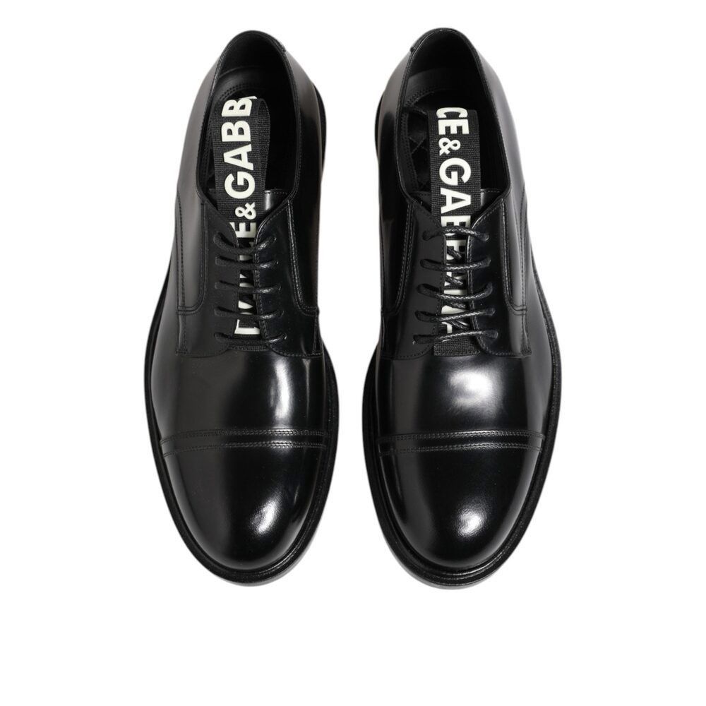 Dolce & Gabbana Dolce & Gabbana Black Leather Dress Lace Up Men Formal Shoes Size US 8 / EU 41 - 3 Thumbnail