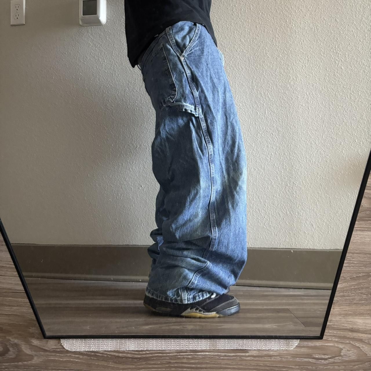 Vintage Crazy Vintage Y2K/2000s Baggy Medium Wash Skater Style Carpenter Denim Jeans! 42x30 Size US 42 / EU 58 - 2 Thumbnail