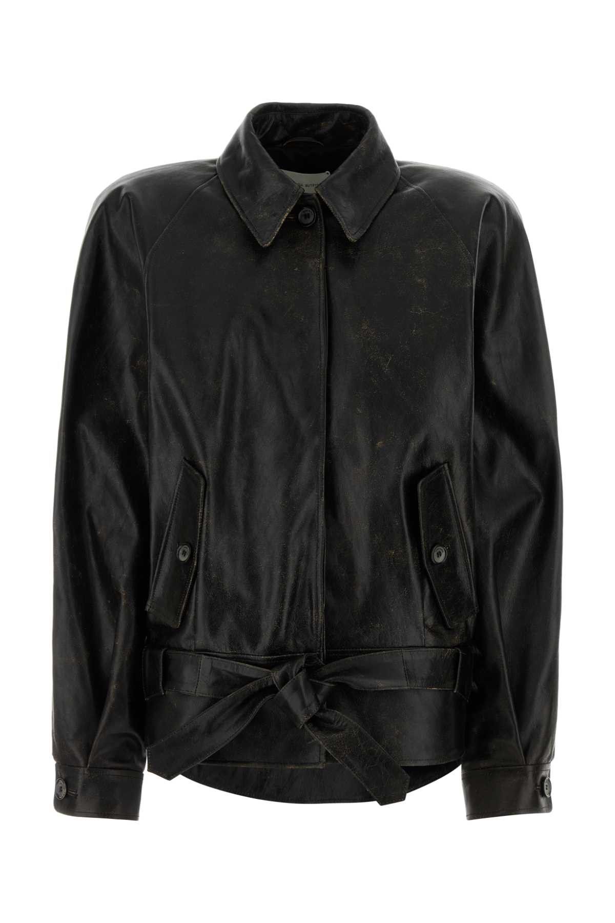 Magda Butrym Black Leather Jacket Size S / US 4 / IT 40 - 1 Thumbnail
