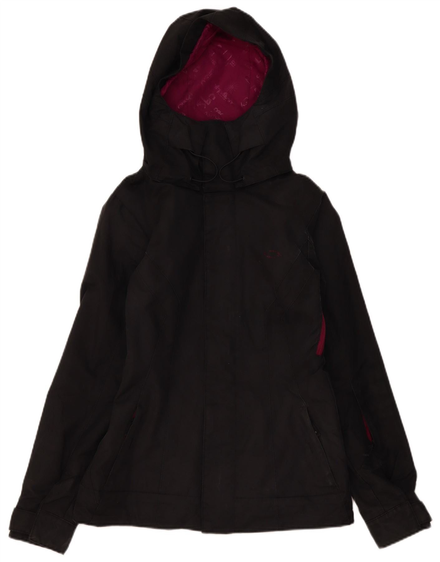 Oakley Womens Hooded Regular Fit Windbreaker Jacket UK 6 XS Black Size XS / US 0-2 / IT 36-38 - 1 Thumbnail