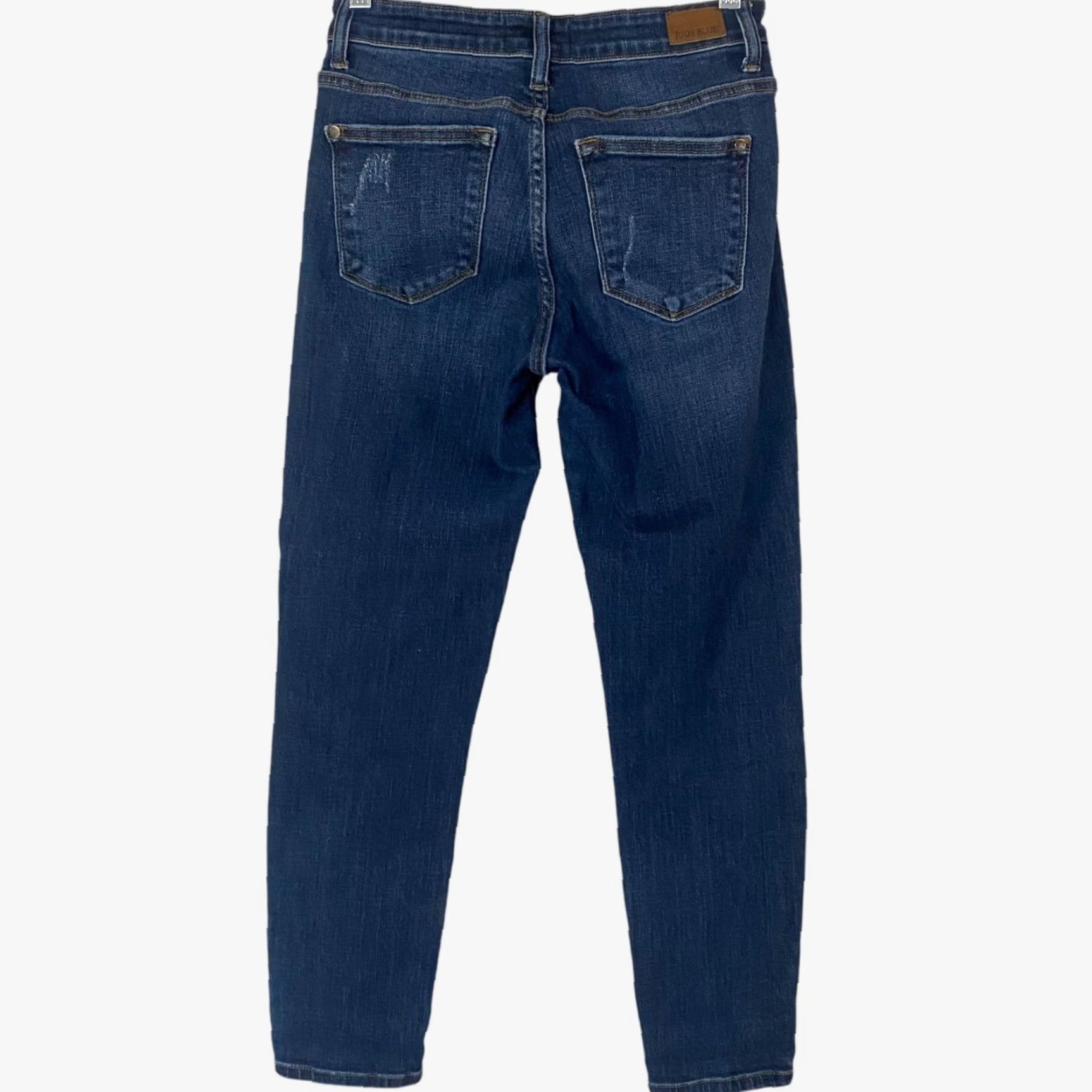 Denime Judy Blue Jeans Women's Size 26 Blue Slim Fit Mid-Rise Distressed Tapered Size 26" / US 2 / IT 38 - 3 Thumbnail