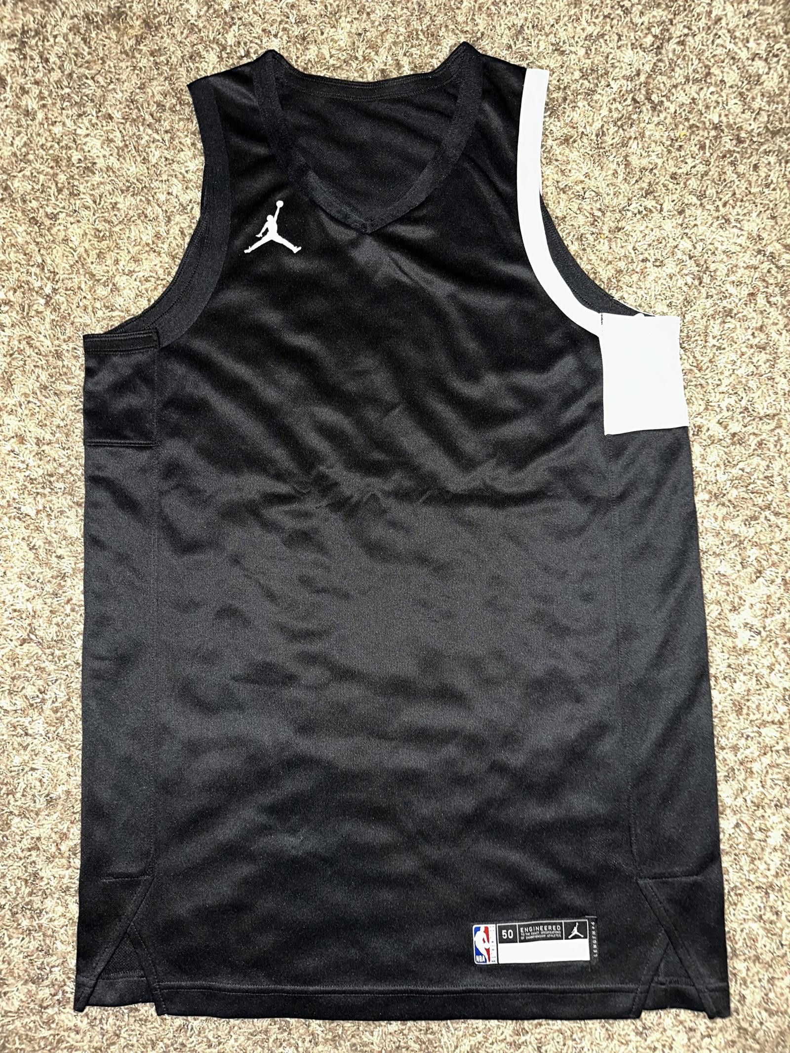 Designer Air Jordan Men’s NBA Team Issue Black Blank Jersey Size US XL / EU 56 / 4 - 1 Thumbnail