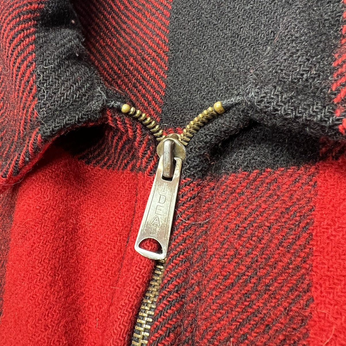 Woolrich Jacket Red Plaid Buffalo Mackinaw Full Zip Wool