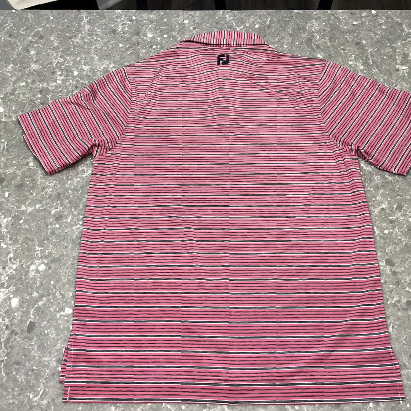 Footjoy FootJoy Polo Shirt Mens S Pink Stripe Golf Activewear Shirt Size US S / EU 44-46 / 1 - 6 Thumbnail