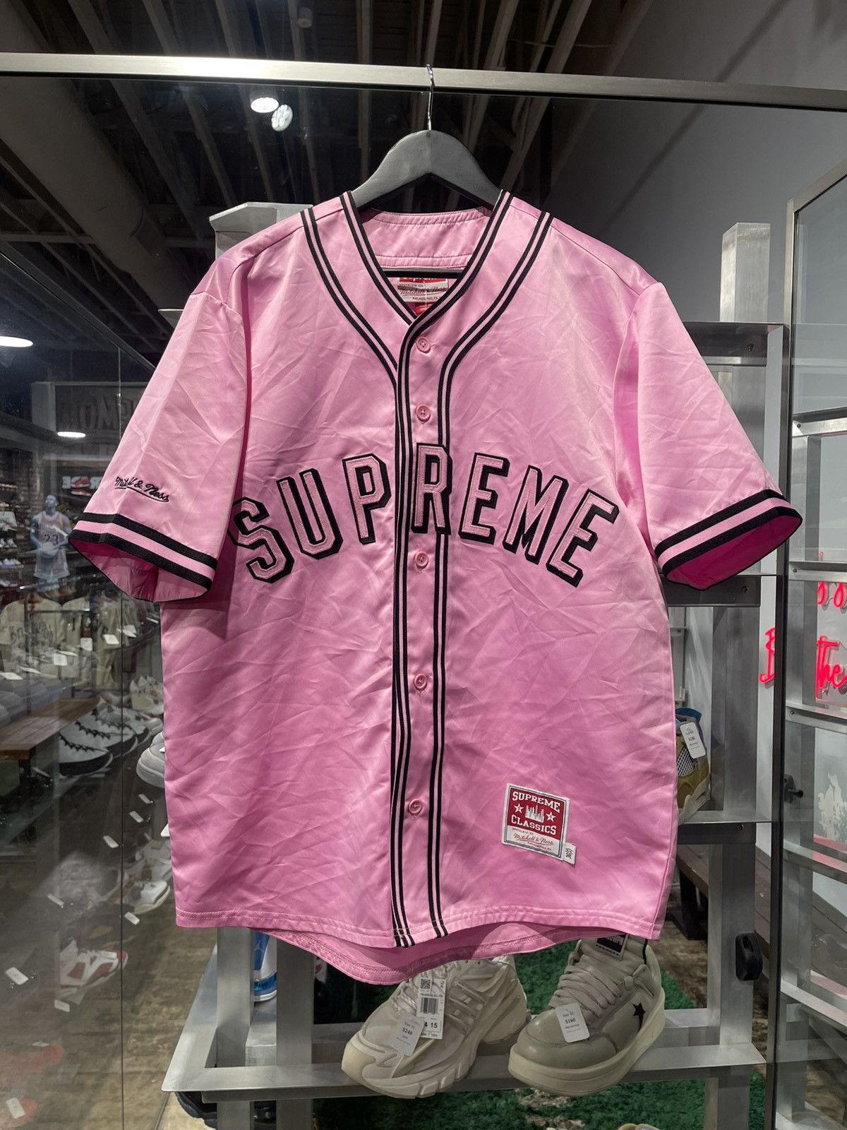 Supreme Satin Baseball Jersey | Grailed