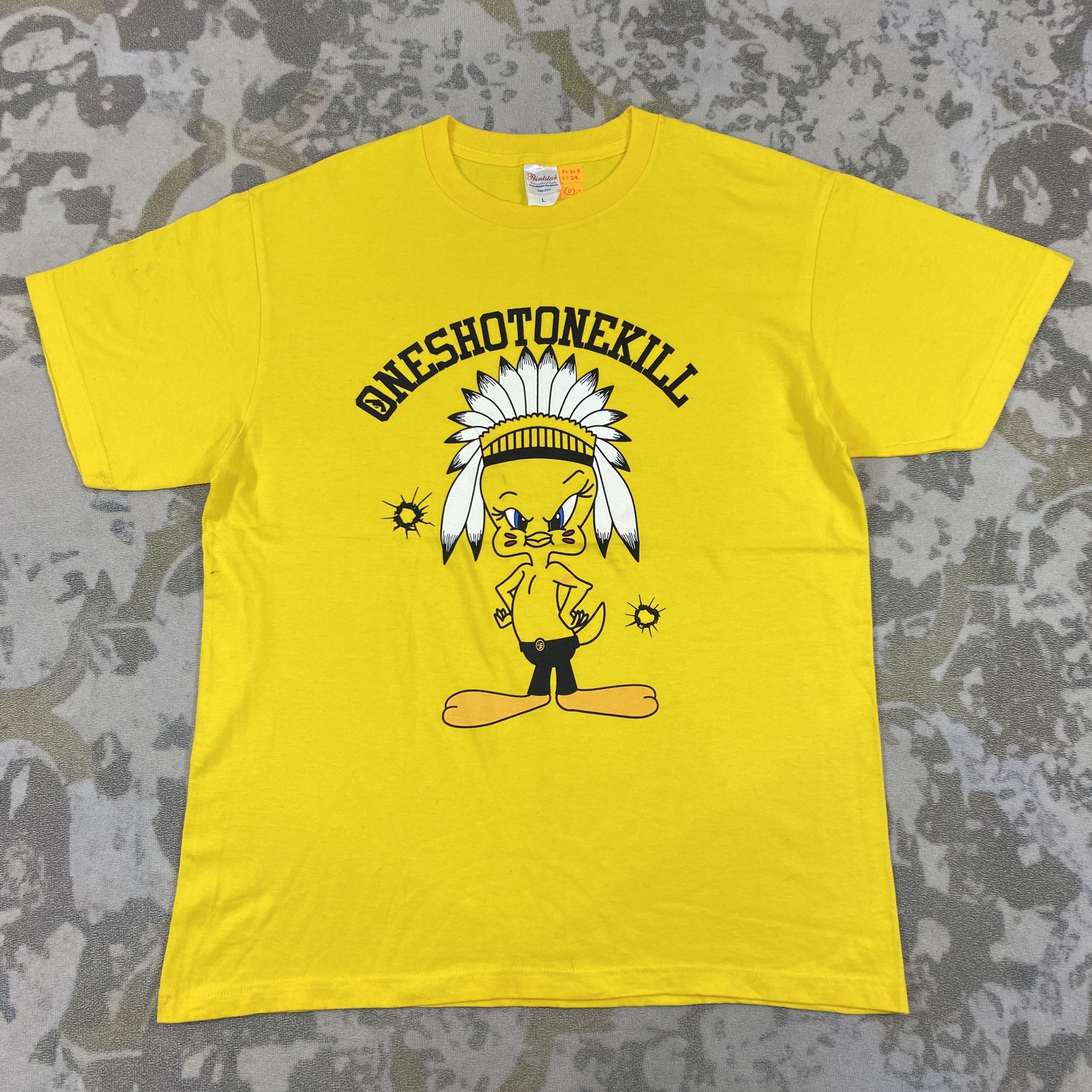 Cartoon Network Vintage Tweety Oneshotonekill Red Indian Large Tshirt -D017 Size US M / EU 48-50 / 2 - 1 Thumbnail