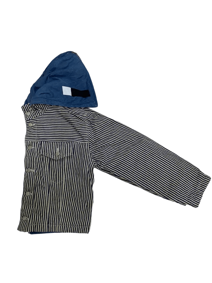 Issey Miyake Achieve 1988 Issey Miyake Hikory Hoodie Flap Jacket Size US S / EU 44-46 / 1 - 11 Thumbnail