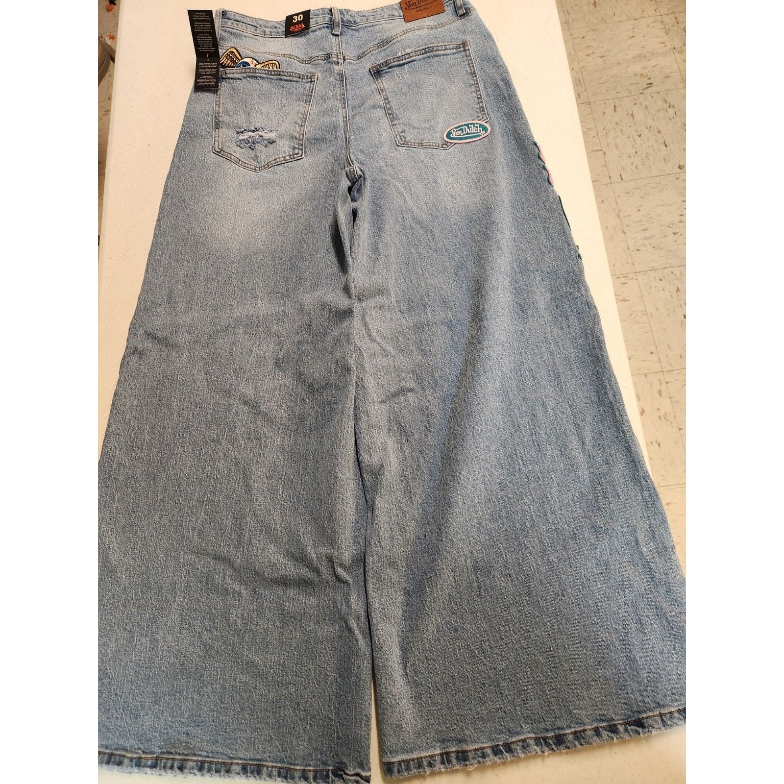 Von Dutch Von Dutch Y2K Logo Patch Wide Leg Jeans Streetwear Size 30 Size 30" / US 8 / IT 44 - 12 Thumbnail