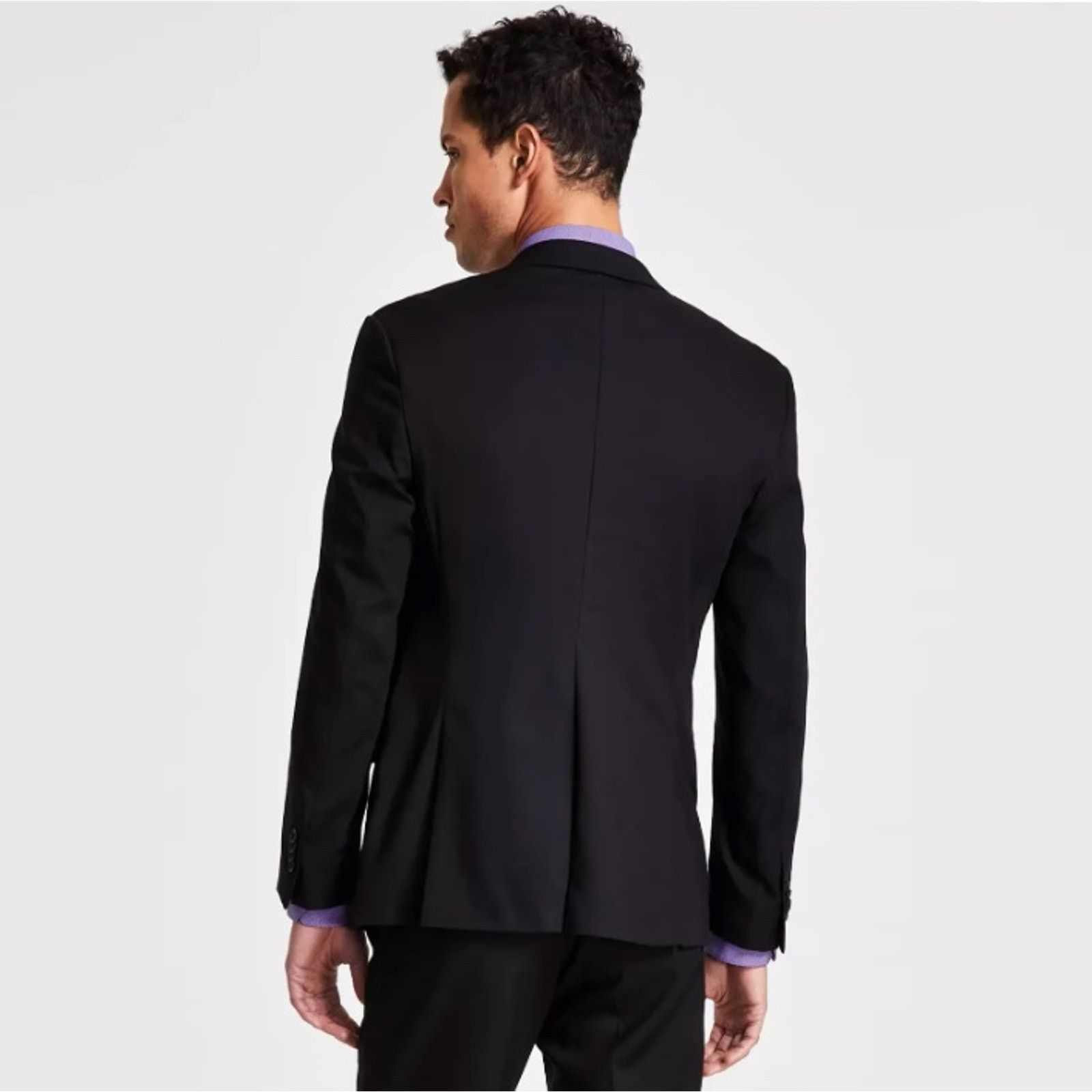 Kenneth Cole Kenneth Cole Reaction Men's Black Slim Fit Blazer Size 40S Size 40S - 2 Thumbnail