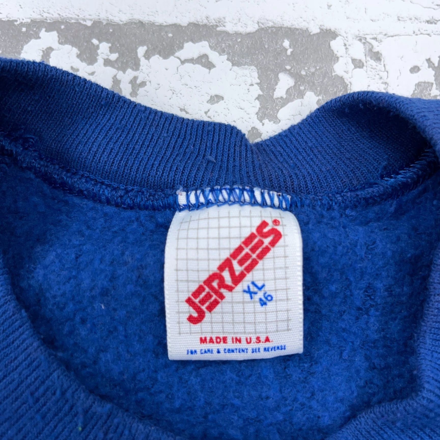 Jerzees VINTAGE Jerzees Sweatshirt Men XL Blue Crew Neck Pullover 50/50 USA 90s Y2K Heavyweight All Seasons Size US XL / EU 56 / 4 - 4 Thumbnail