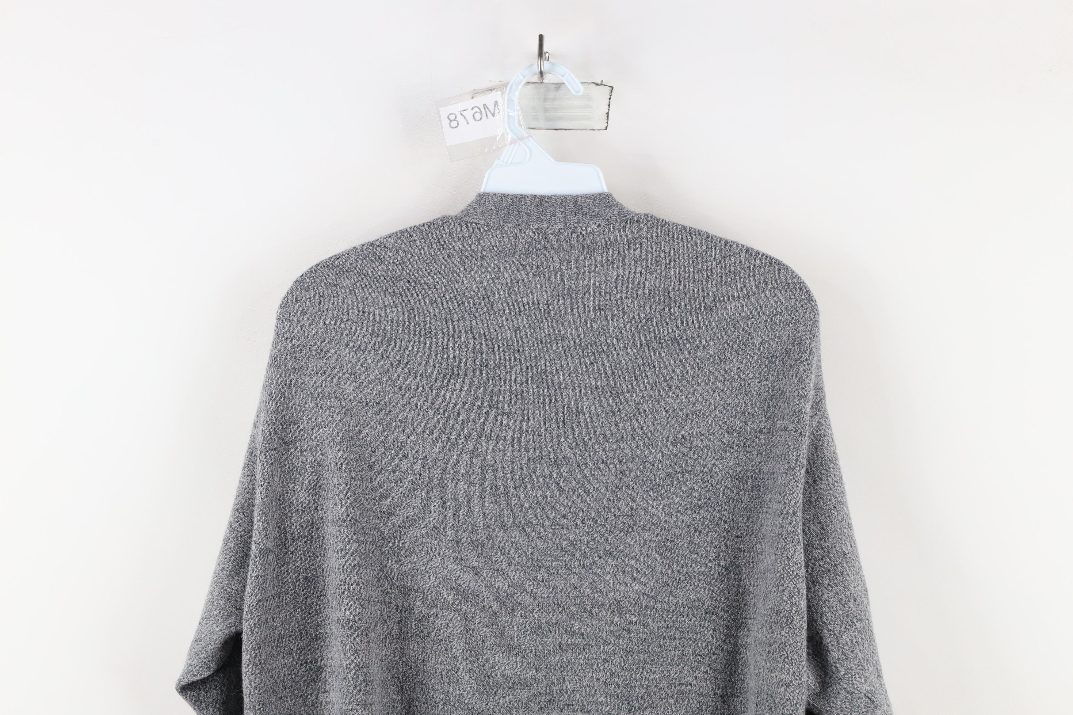 Vintage Vintage 90s Streetwear Knit Cardigan Sweater Heather Gray Size US L / EU 52-54 / 3 - 7 Thumbnail