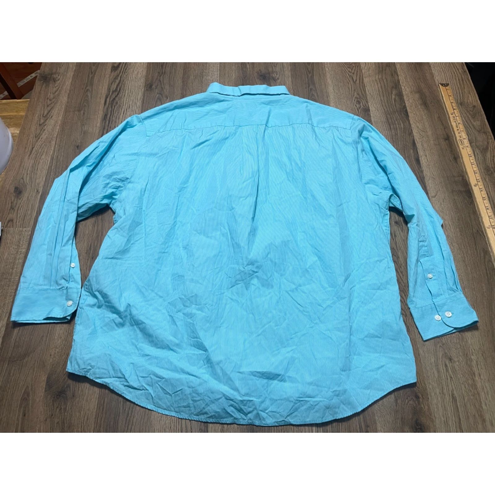 Roundtree & Yorke Roundtree & Yorke Shirt, Men's 2XB, Blue White, Button Up, Long Sleeve, Solid Size US XXL / EU 58 / 5 - 2 Thumbnail